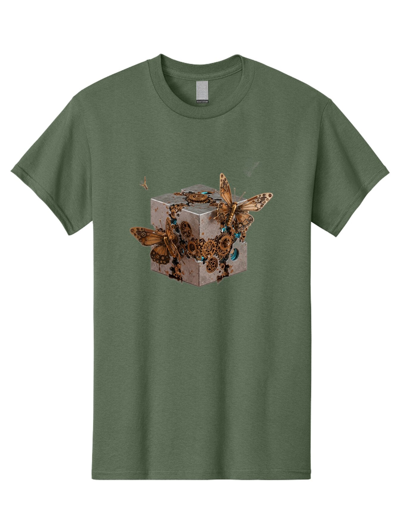 Steampunk-Butterflies Men'S Graphic Tee, 100% Cotton, Comfortable Casual Summer Wear, Machine Washable, Vintage Camera, Old Camera, Antique Camera, Black Camera, Classic Photography, Photography Equipment, Nostalgic Device, Film Camera, Baq068 15