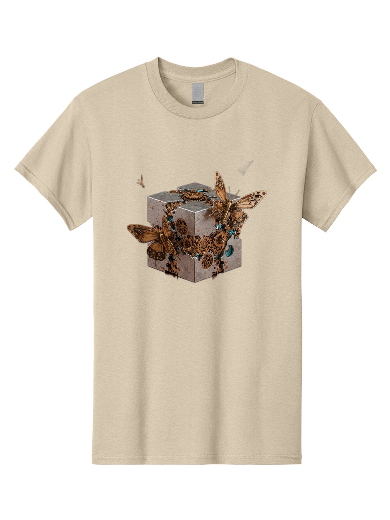Steampunk-Butterflies Men'S Graphic Tee, 100% Cotton, Comfortable Casual Summer Wear, Machine Washable, Vintage Camera, Old Camera, Antique Camera, Black Camera, Classic Photography, Photography Equipment, Nostalgic Device, Film Camera, Baq068 6