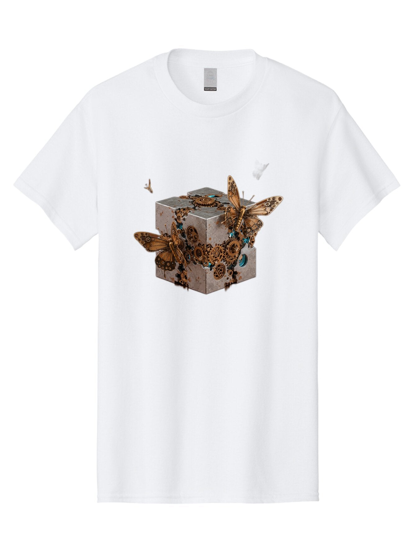 Steampunk-Butterflies Men'S Graphic Tee, 100% Cotton, Comfortable Casual Summer Wear, Machine Washable, Vintage Camera, Old Camera, Antique Camera, Black Camera, Classic Photography, Photography Equipment, Nostalgic Device, Film Camera, Baq068 4