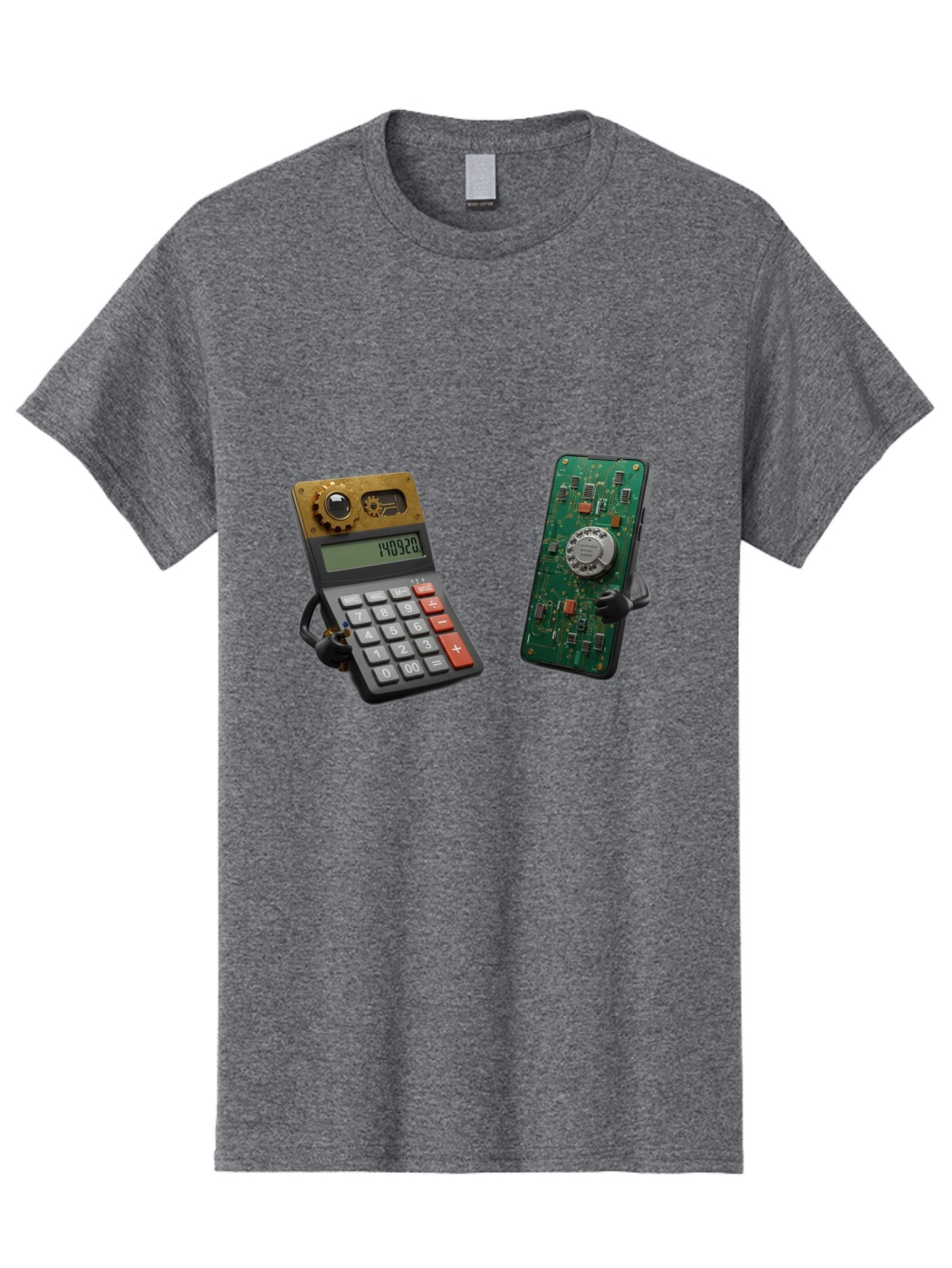 Steampunk-Calculator-And-Circuit-Board-Phone Men'S Graphic Tee, 100% Cotton, Comfortable Casual Summer Wear, Machine Washable, Vintage Camera, Old Camera, Antique Camera, Black Camera, Classic Photography, Photography Equipment, Baq069 15