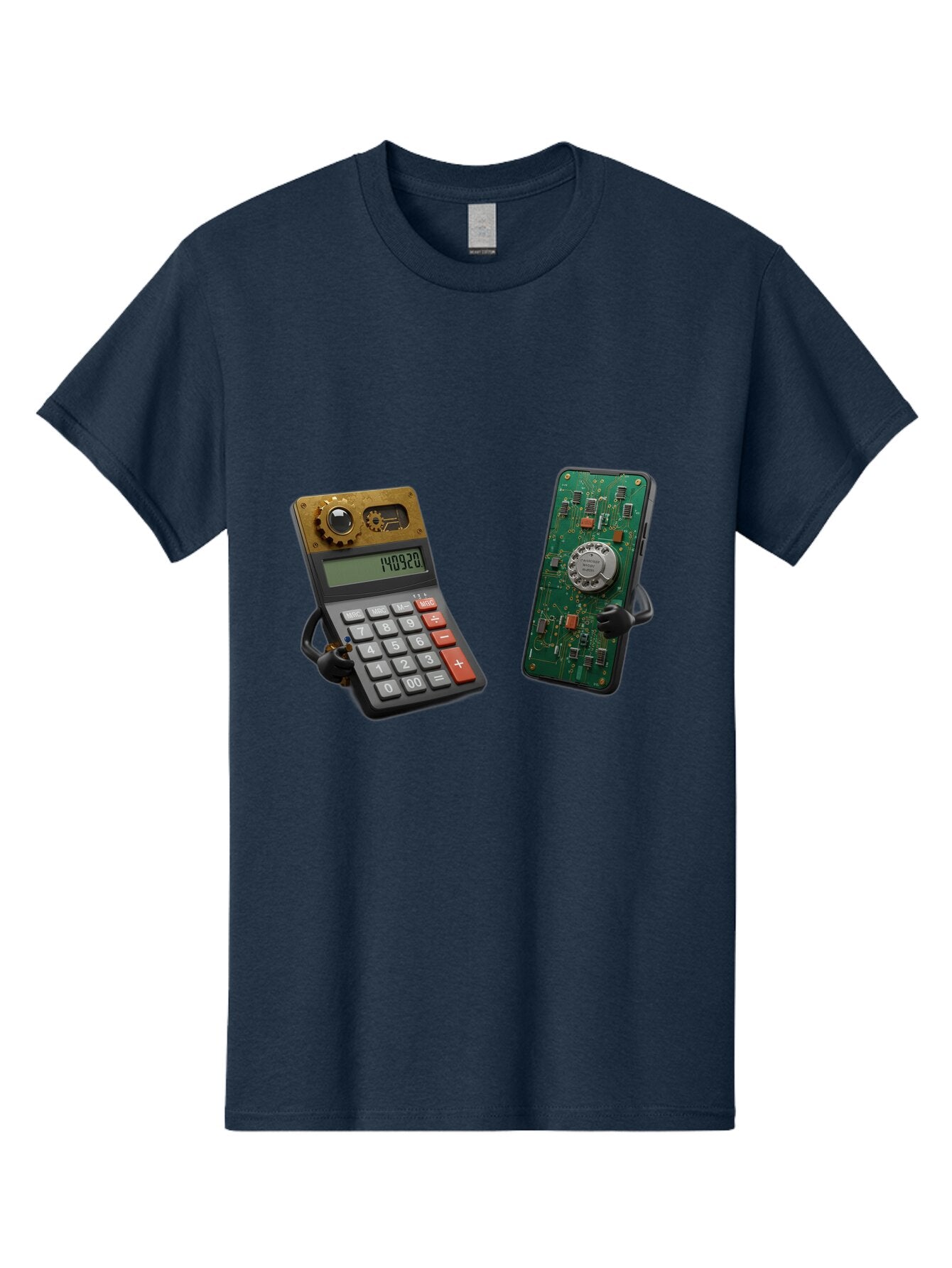 Steampunk-Calculator-And-Circuit-Board-Phone Men'S Graphic Tee, 100% Cotton, Comfortable Casual Summer Wear, Machine Washable, Vintage Camera, Old Camera, Antique Camera, Black Camera, Classic Photography, Photography Equipment, Baq069 5