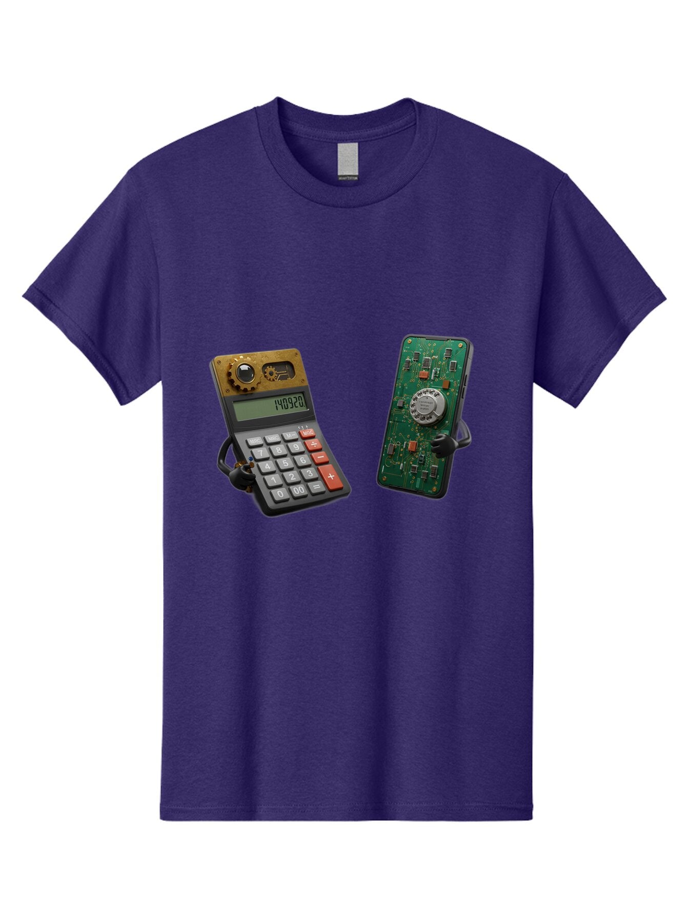 Steampunk-Calculator-And-Circuit-Board-Phone Men'S Graphic Tee, 100% Cotton, Comfortable Casual Summer Wear, Machine Washable, Vintage Camera, Old Camera, Antique Camera, Black Camera, Classic Photography, Photography Equipment, Baq069 11