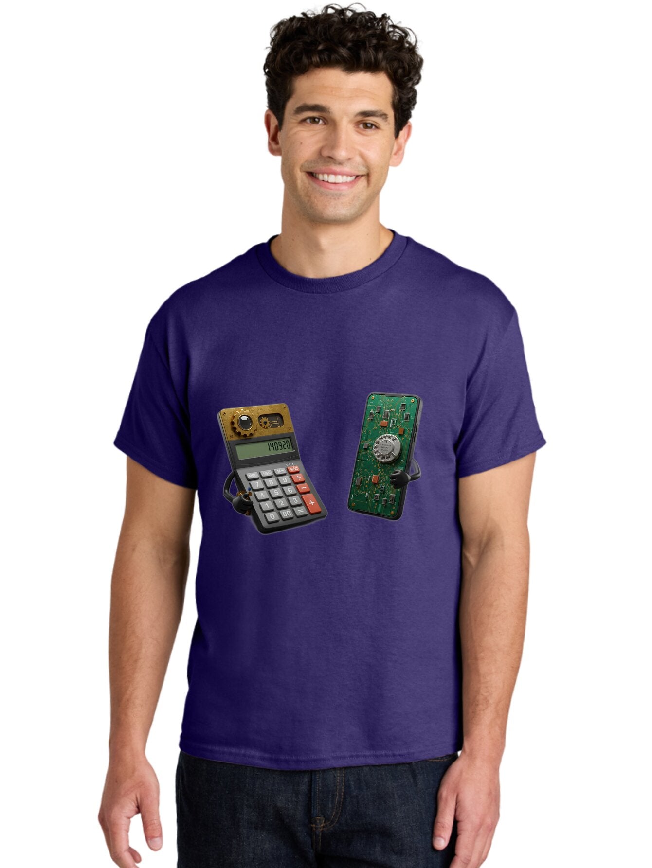 Steampunk-Calculator-And-Circuit-Board-Phone Men'S Graphic Tee, 100% Cotton, Comfortable Casual Summer Wear, Machine Washable, Vintage Camera, Old Camera, Antique Camera, Black Camera, Classic Photography, Photography Equipment, Baq069 27