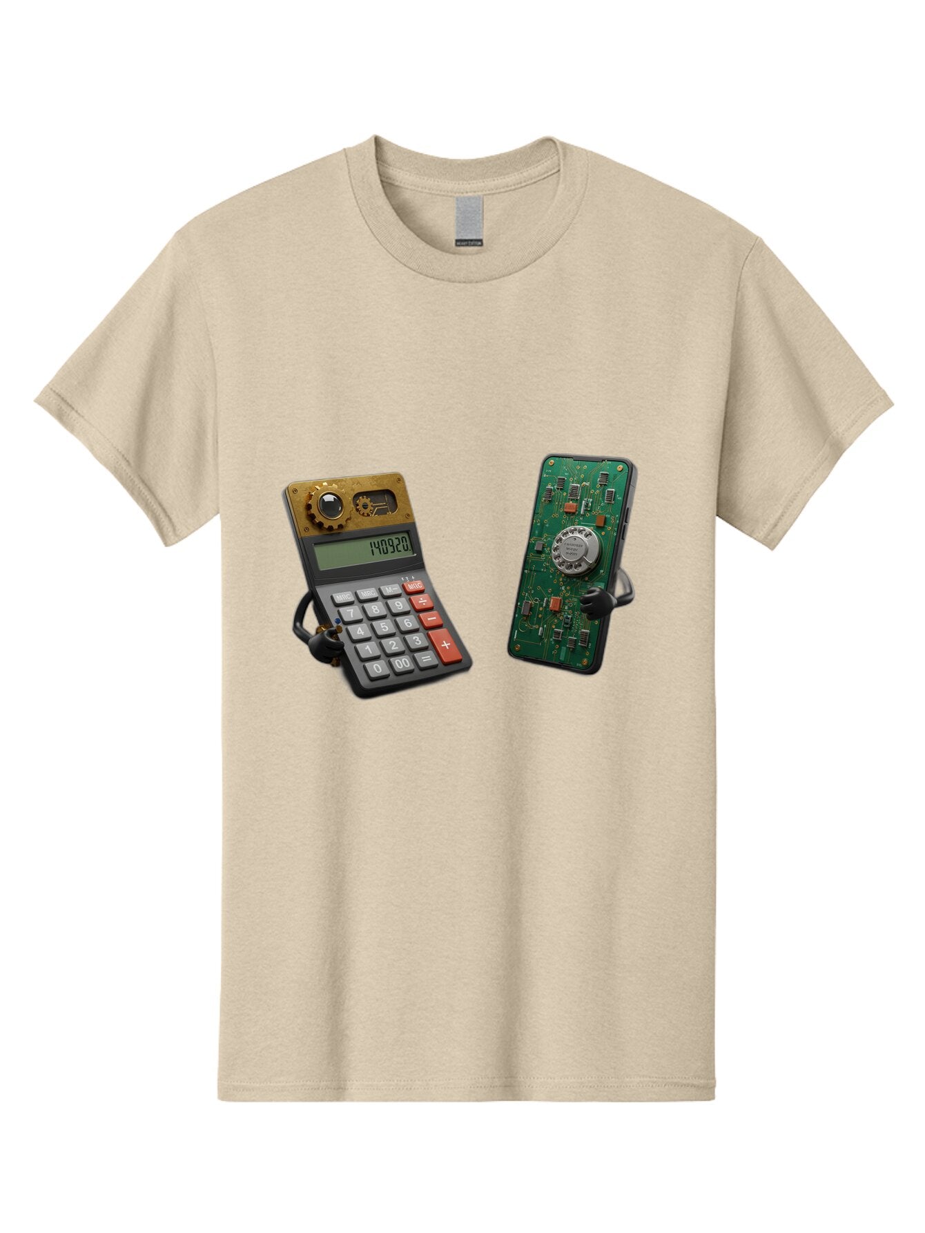 Steampunk-Calculator-And-Circuit-Board-Phone Men'S Graphic Tee, 100% Cotton, Comfortable Casual Summer Wear, Machine Washable, Vintage Camera, Old Camera, Antique Camera, Black Camera, Classic Photography, Photography Equipment, Baq069 10