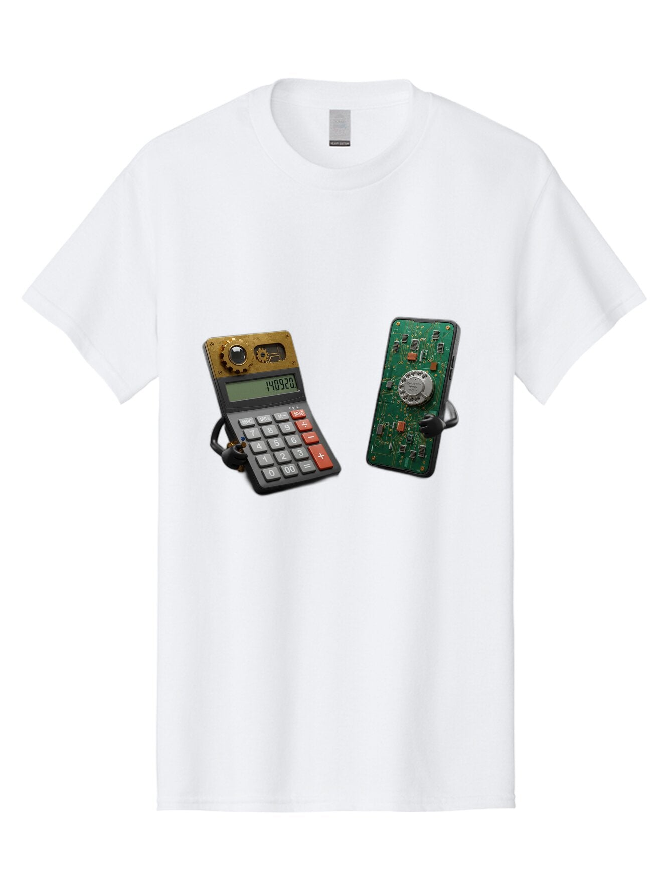 Steampunk-Calculator-And-Circuit-Board-Phone Men'S Graphic Tee, 100% Cotton, Comfortable Casual Summer Wear, Machine Washable, Vintage Camera, Old Camera, Antique Camera, Black Camera, Classic Photography, Photography Equipment, Baq069 7