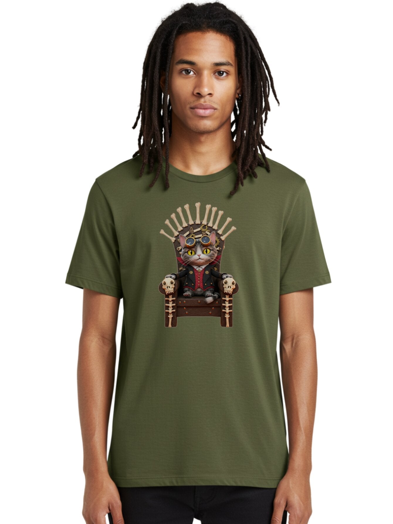 Steampunk-Cat Men'S Graphic Tee, 100% Cotton, Comfortable Casual Summer Wear, Machine Washable, Vintage Camera, Old Camera, Antique Camera, Black Camera, Classic Photography, Photography Equipment, Nostalgic Device, Film Camera, Camera Art Baq070 27