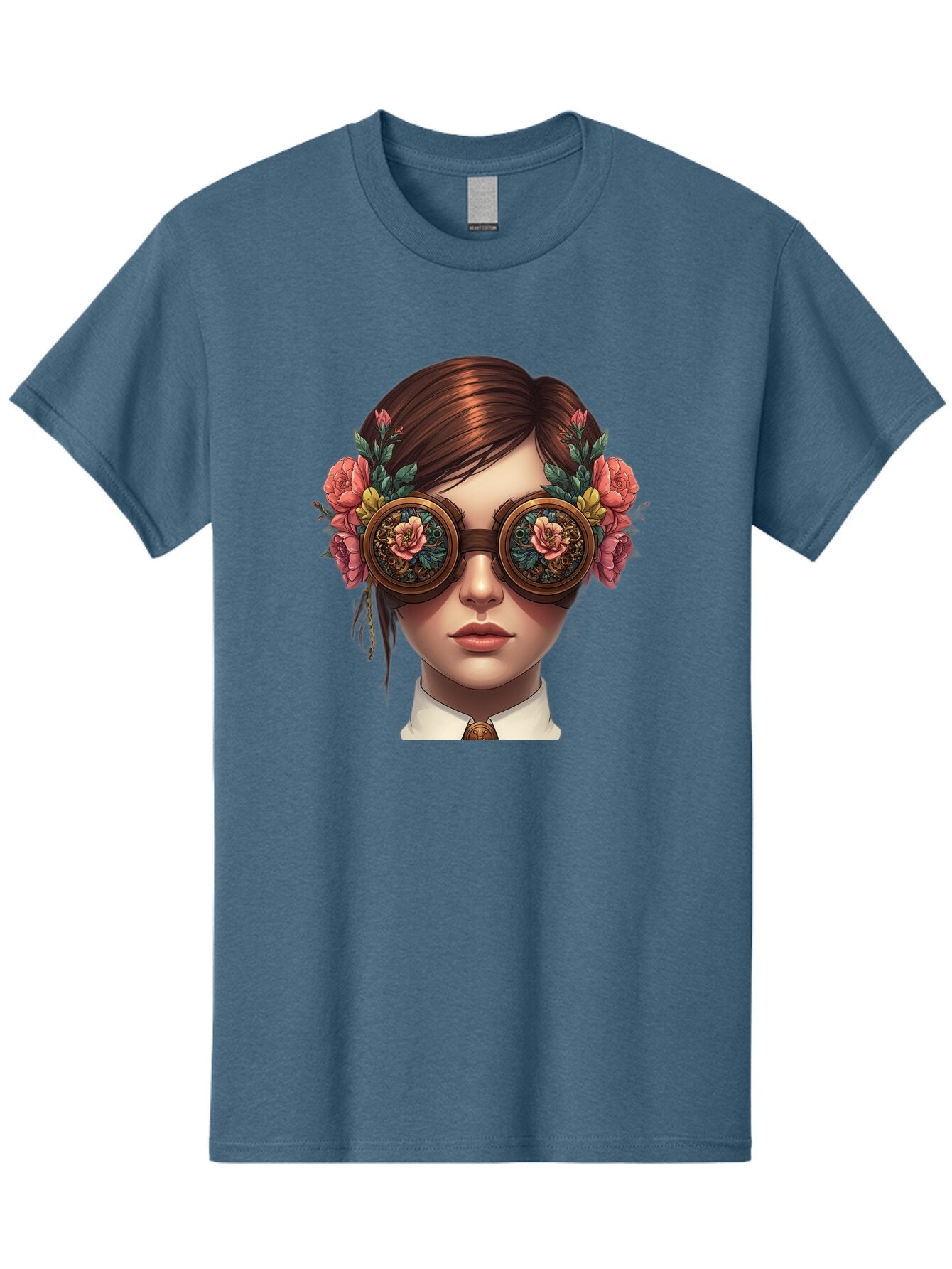 Steampunk-Girl Men'S Graphic Tee, 100% Cotton, Comfortable Casual Summer Wear, Machine Washable, Vintage Camera, Old Camera, Antique Camera, Black Camera, Classic Photography, Photography Equipment, Nostalgic Device, Film Camera, Camera Art Baq071 1