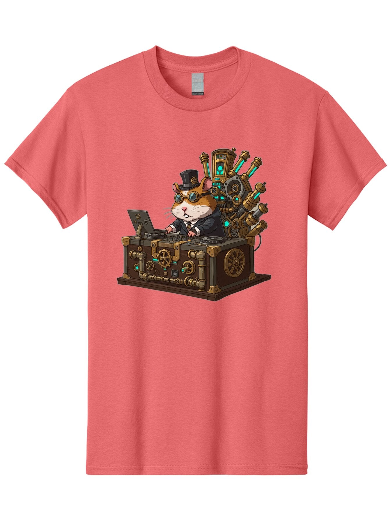 Steampunk-Hamster-Dj Men'S Graphic Tee, 100% Cotton, Comfortable Casual Summer Wear, Machine Washable, Vintage Camera, Old Camera, Antique Camera, Black Camera, Classic Photography, Photography Equipment, Nostalgic Device, Film Camera, Baq072 6