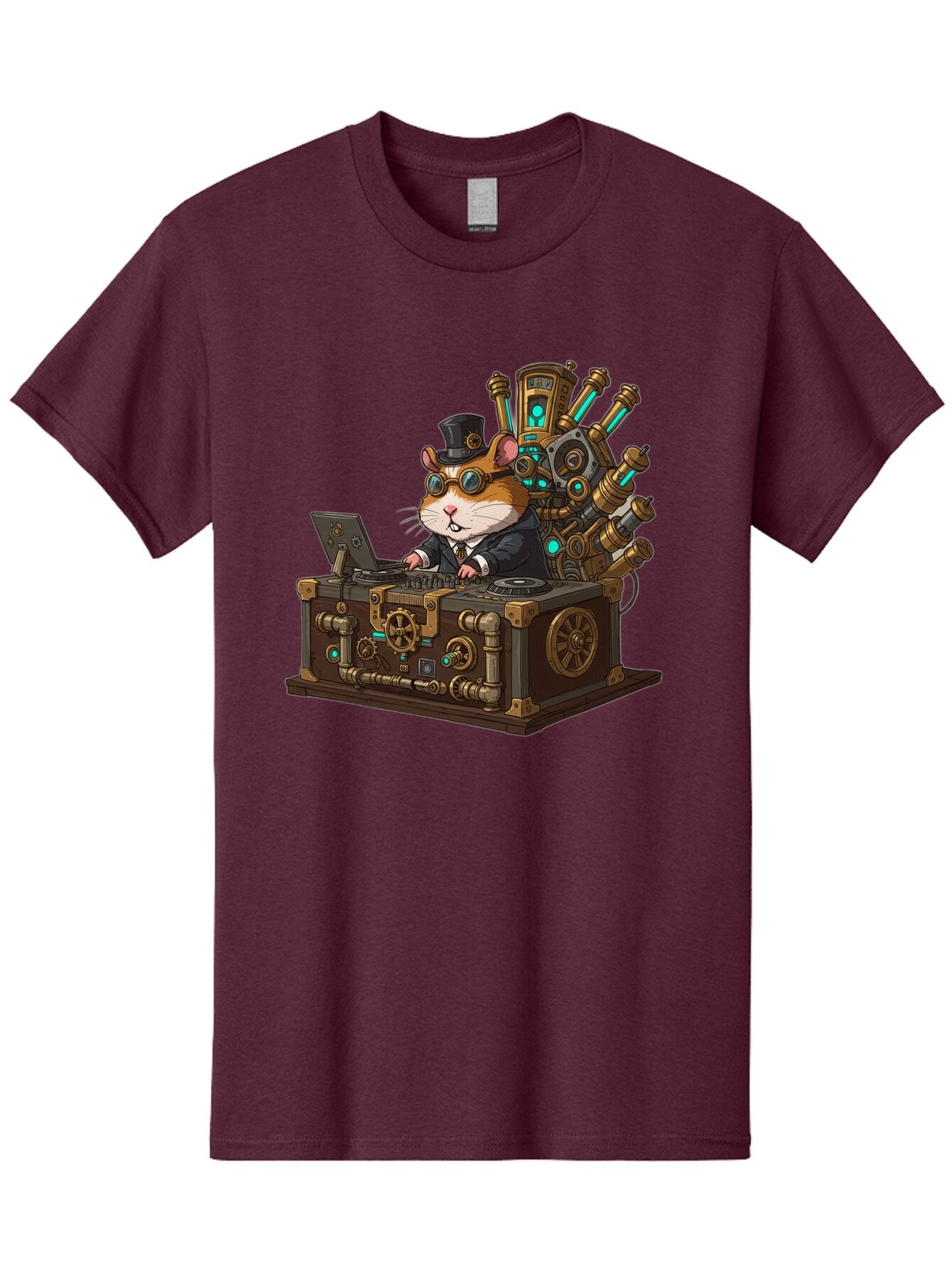 Steampunk-Hamster-Dj Men'S Graphic Tee, 100% Cotton, Comfortable Casual Summer Wear, Machine Washable, Vintage Camera, Old Camera, Antique Camera, Black Camera, Classic Photography, Photography Equipment, Nostalgic Device, Film Camera, Baq072 8