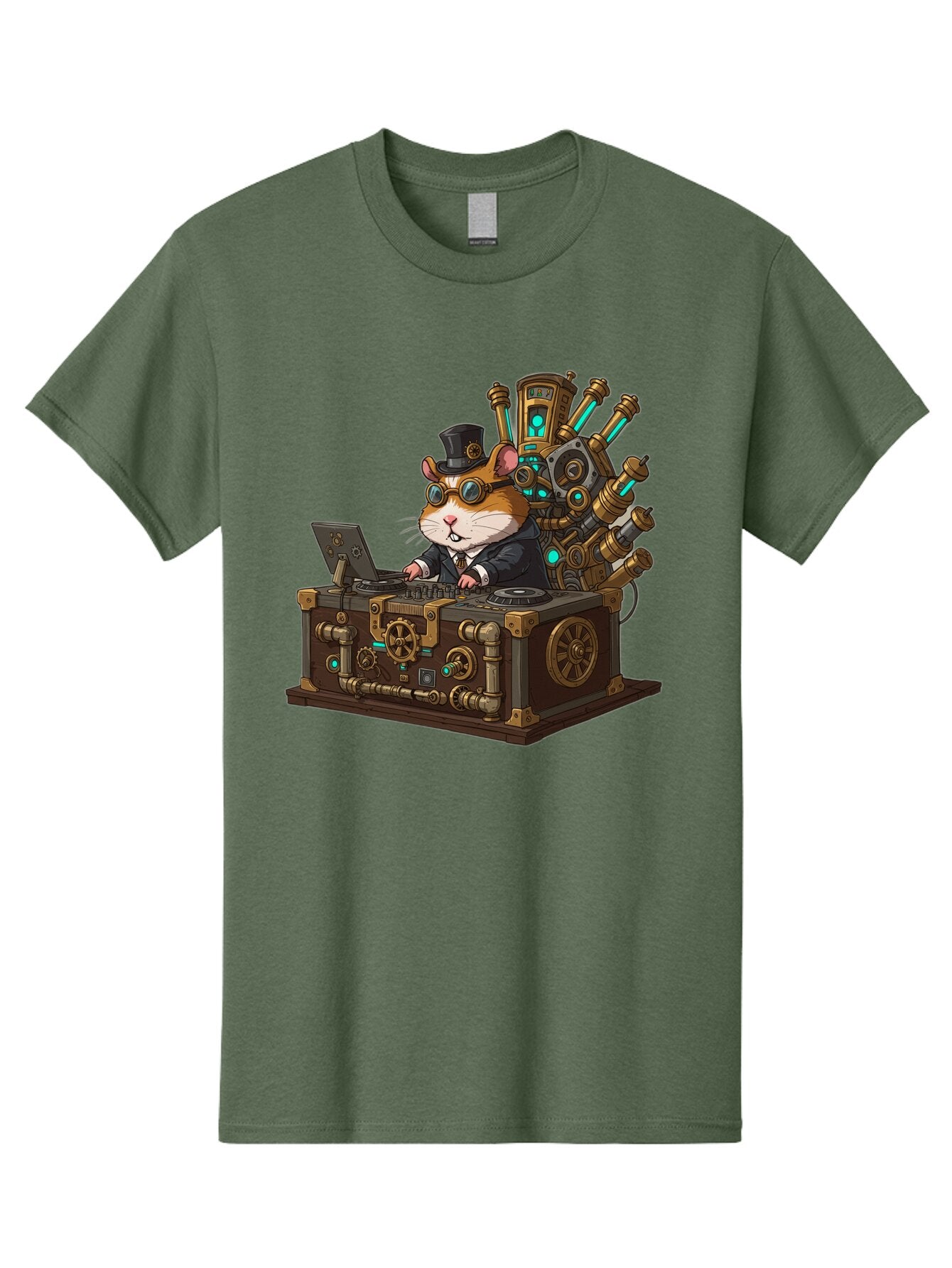 Steampunk-Hamster-Dj Men'S Graphic Tee, 100% Cotton, Comfortable Casual Summer Wear, Machine Washable, Vintage Camera, Old Camera, Antique Camera, Black Camera, Classic Photography, Photography Equipment, Nostalgic Device, Film Camera, Baq072 3