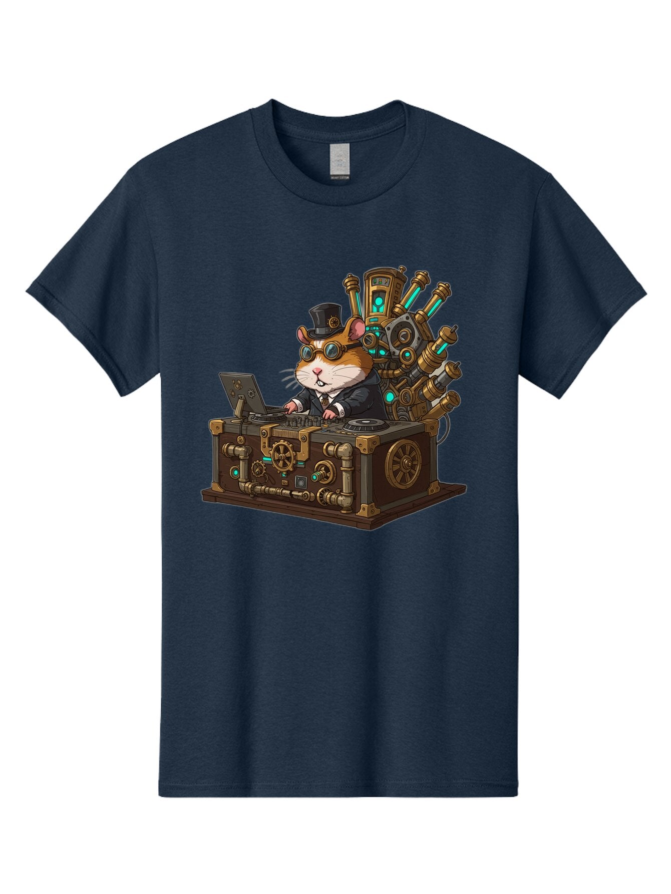 Steampunk-Hamster-Dj Men'S Graphic Tee, 100% Cotton, Comfortable Casual Summer Wear, Machine Washable, Vintage Camera, Old Camera, Antique Camera, Black Camera, Classic Photography, Photography Equipment, Nostalgic Device, Film Camera, Baq072 5