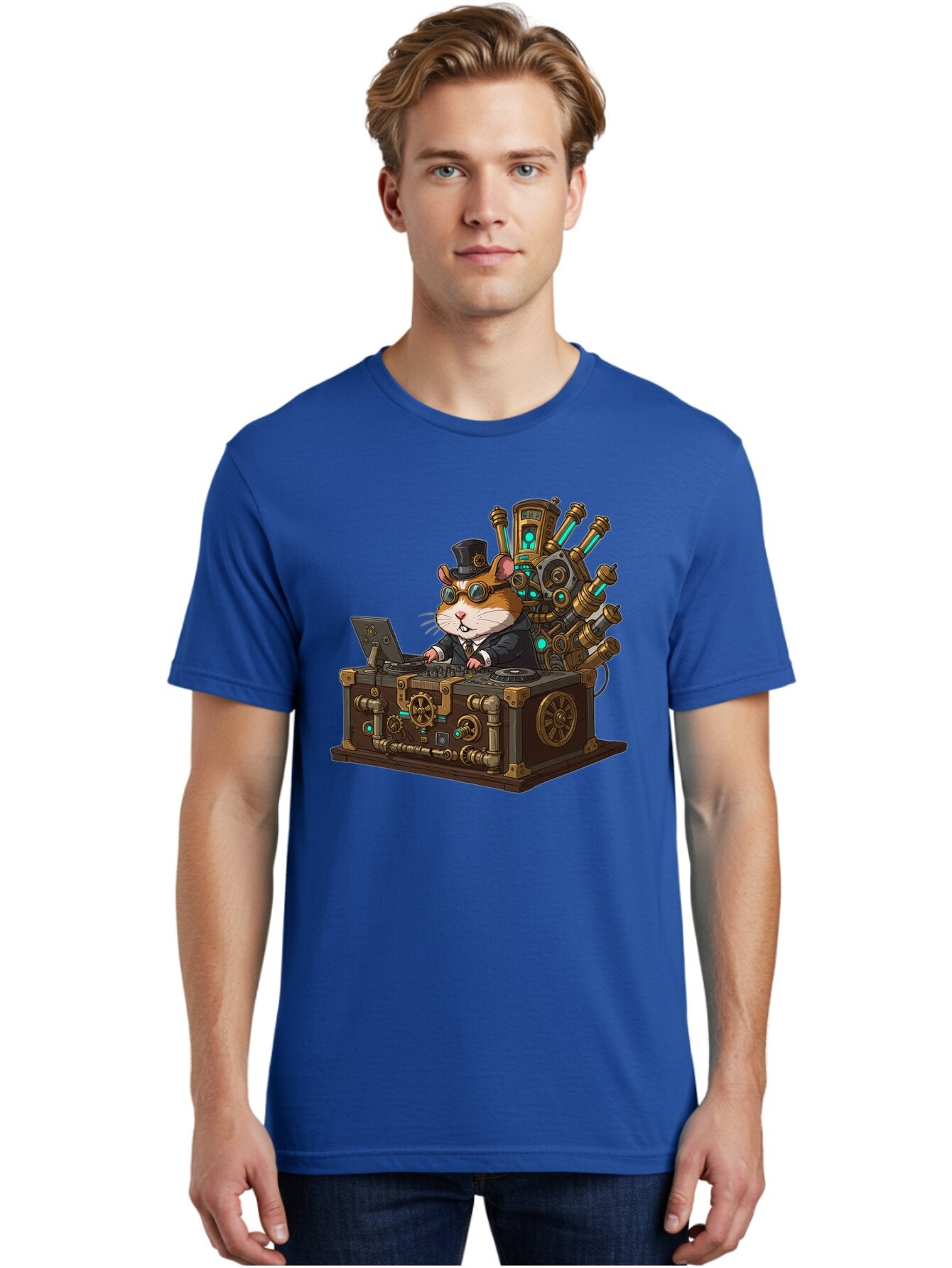 Steampunk-Hamster-Dj Men'S Graphic Tee, 100% Cotton, Comfortable Casual Summer Wear, Machine Washable, Vintage Camera, Old Camera, Antique Camera, Black Camera, Classic Photography, Photography Equipment, Nostalgic Device, Film Camera, Baq072 17
