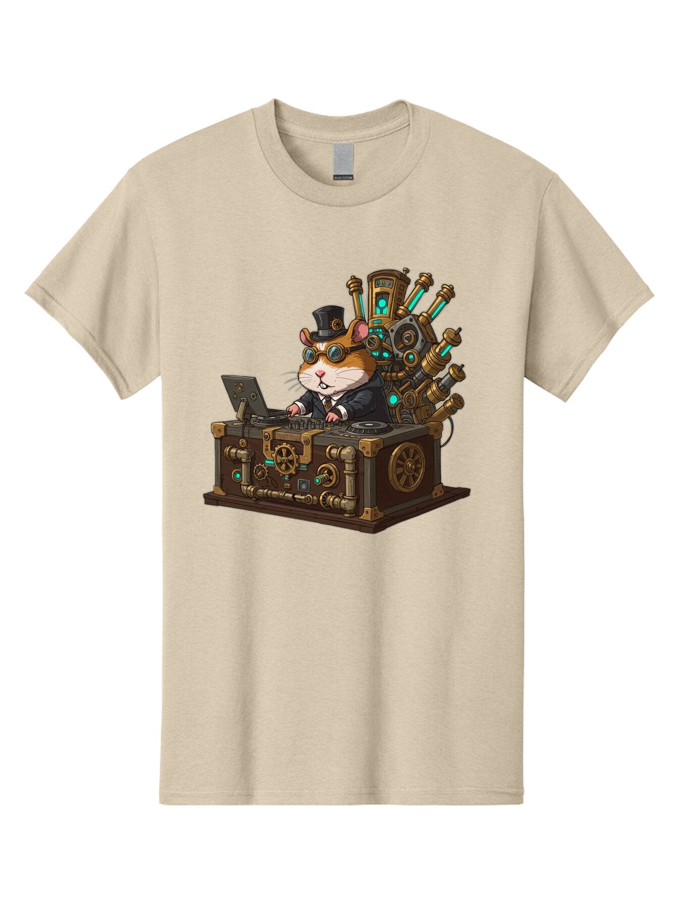 Steampunk-Hamster-Dj Men'S Graphic Tee, 100% Cotton, Comfortable Casual Summer Wear, Machine Washable, Vintage Camera, Old Camera, Antique Camera, Black Camera, Classic Photography, Photography Equipment, Nostalgic Device, Film Camera, Baq072 4