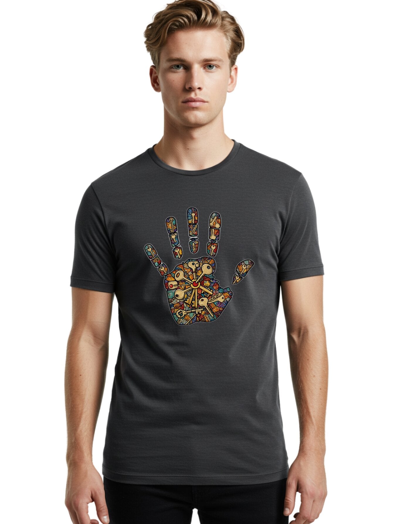 Steampunk-Handprint Men'S Graphic Tee, 100% Cotton, Comfortable Casual Summer Wear, Machine Washable, Vintage Camera, Old Camera, Antique Camera, Black Camera, Classic Photography, Photography Equipment, Nostalgic Device, Film Camera, Baq073 20