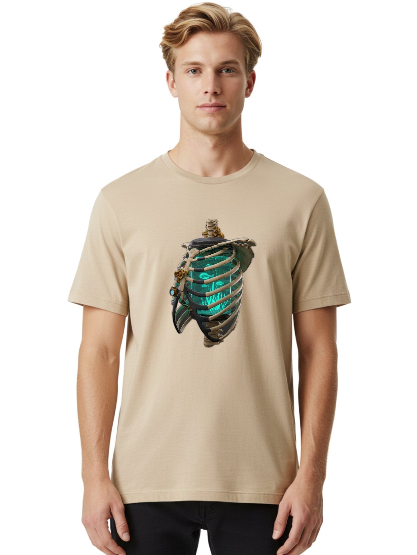 Steampunk-Potion-Bottle Men'S Graphic Tee, 100% Cotton, Comfortable Casual Summer Wear, Machine Washable, Vintage Camera, Old Camera, Antique Camera, Black Camera, Classic Photography, Photography Equipment, Nostalgic Device, Film Camera, Baq074 25
