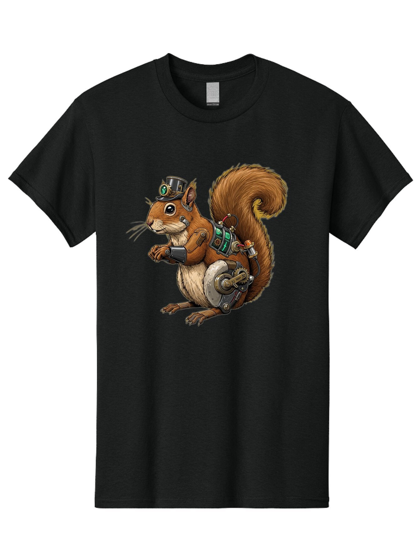 Steampunk-Squirrel Men'S Graphic Tee, 100% Cotton, Comfortable Casual Summer Wear, Machine Washable, Vintage Camera, Old Camera, Antique Camera, Black Camera, Classic Photography, Photography Equipment, Nostalgic Device, Film Camera, Baq075 7