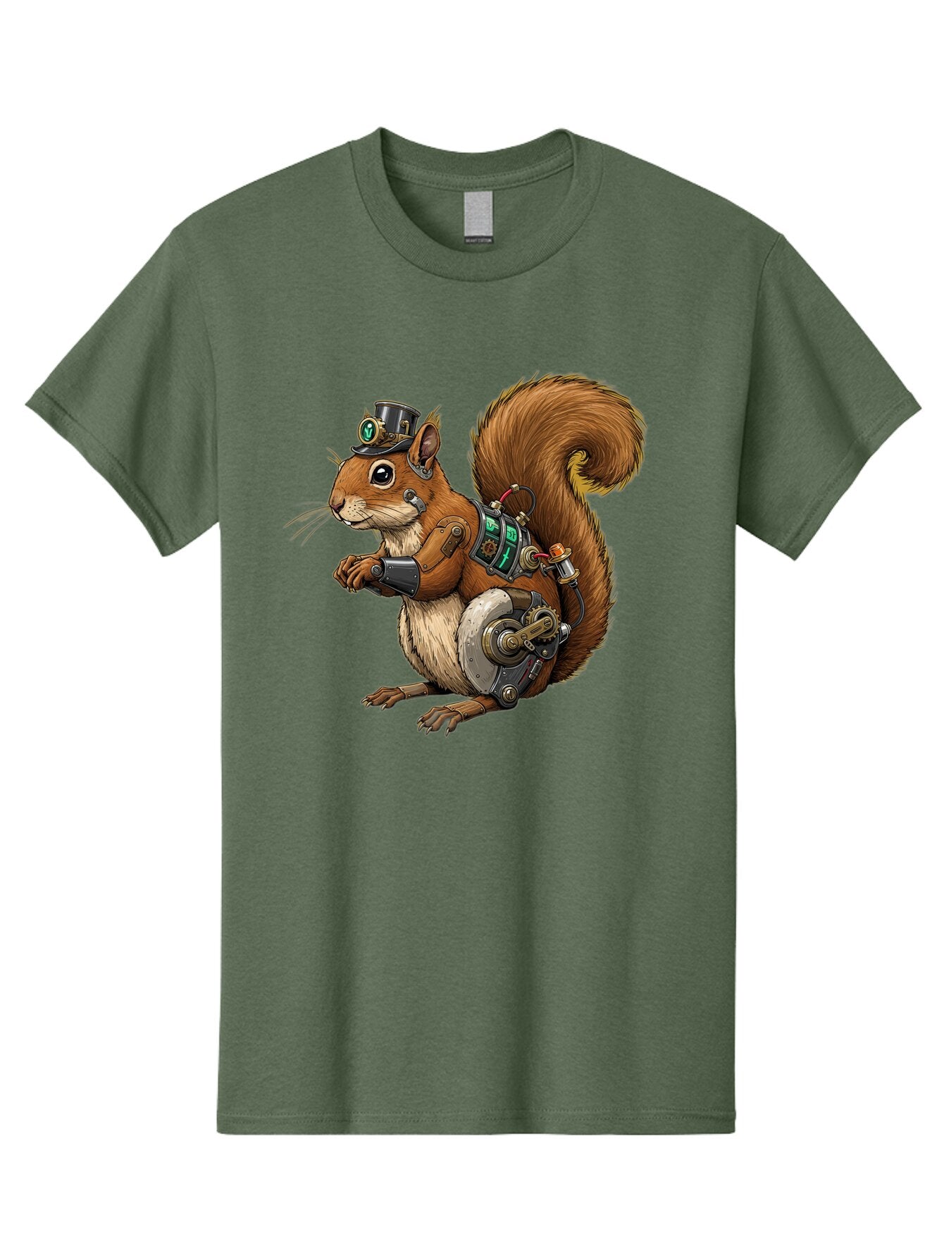 Steampunk-Squirrel Men'S Graphic Tee, 100% Cotton, Comfortable Casual Summer Wear, Machine Washable, Vintage Camera, Old Camera, Antique Camera, Black Camera, Classic Photography, Photography Equipment, Nostalgic Device, Film Camera, Baq075 1