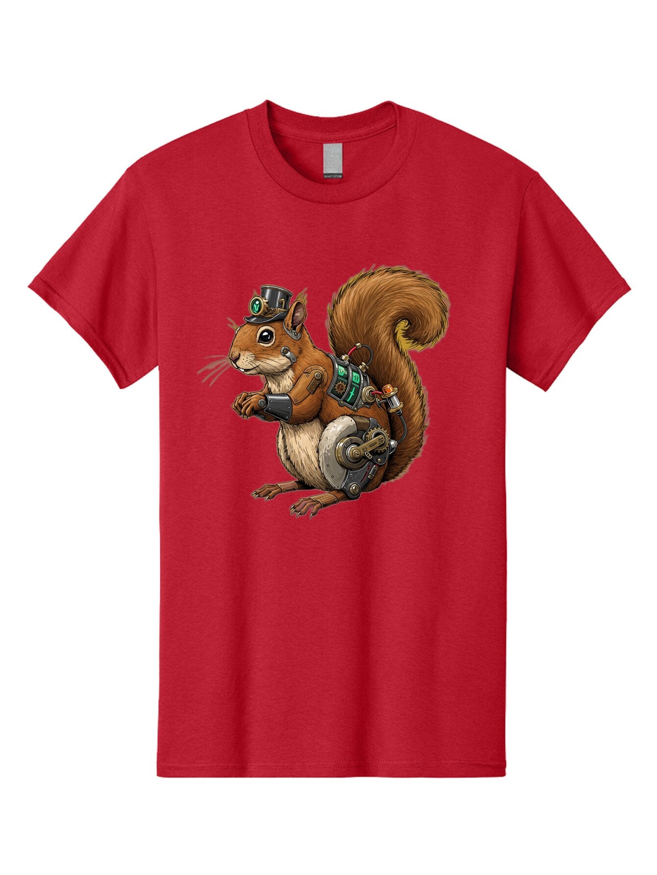Steampunk-Squirrel Men'S Graphic Tee, 100% Cotton, Comfortable Casual Summer Wear, Machine Washable, Vintage Camera, Old Camera, Antique Camera, Black Camera, Classic Photography, Photography Equipment, Nostalgic Device, Film Camera, Baq075 15