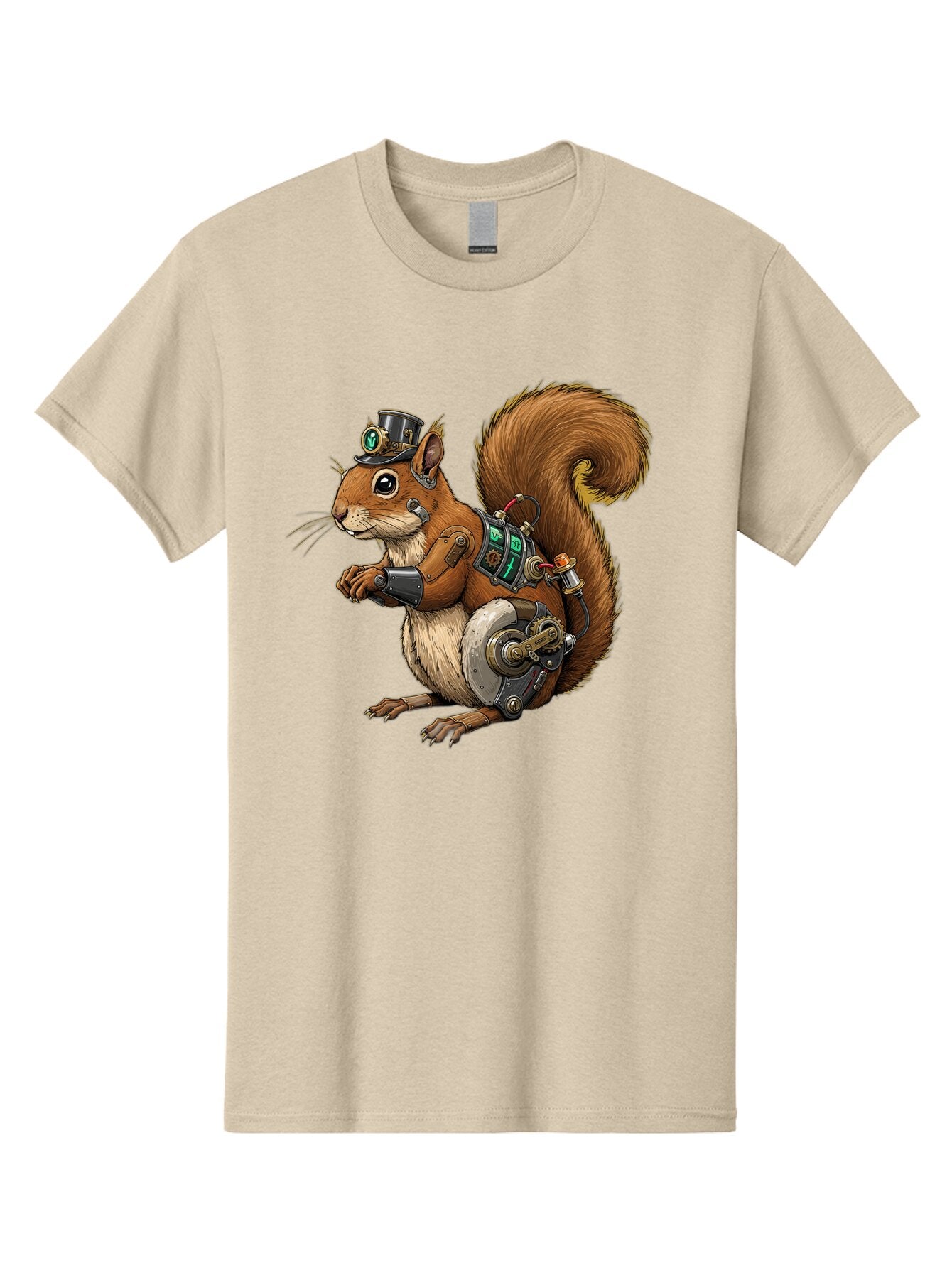 Steampunk-Squirrel Men'S Graphic Tee, 100% Cotton, Comfortable Casual Summer Wear, Machine Washable, Vintage Camera, Old Camera, Antique Camera, Black Camera, Classic Photography, Photography Equipment, Nostalgic Device, Film Camera, Baq075 4