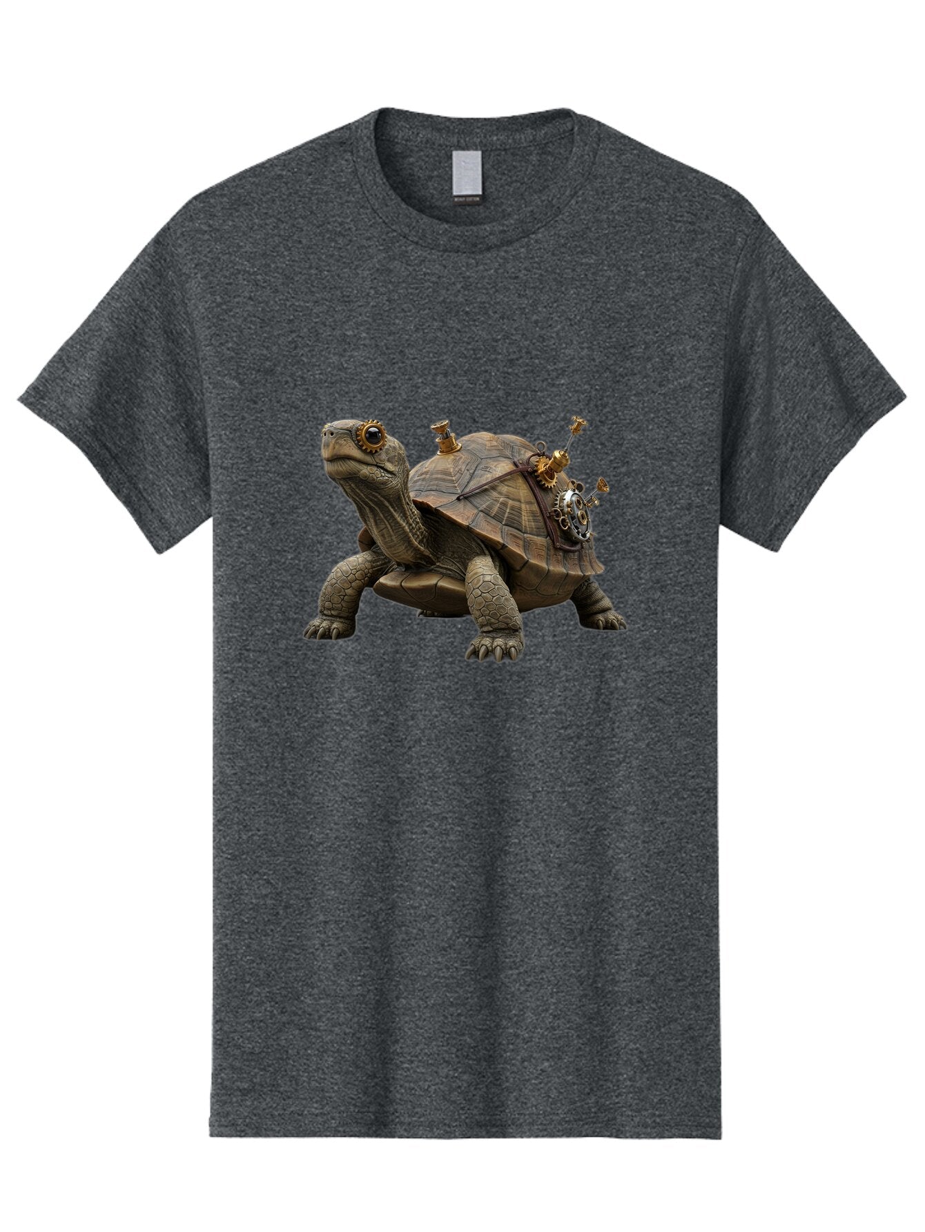 Steampunk-Turtle Men'S Graphic Tee, 100% Cotton, Comfortable Casual Summer Wear, Machine Washable, Vintage Camera, Old Camera, Antique Camera, Black Camera, Classic Photography, Photography Equipment, Nostalgic Device, Film Camera, Camera Art Baq076 1