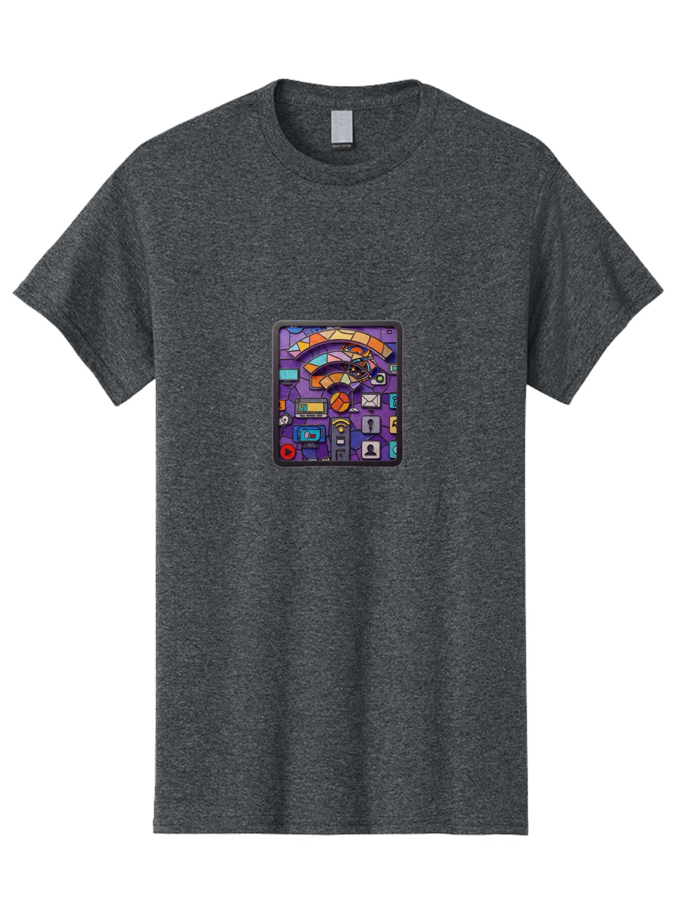 Stylized-Smartphone Men'S Graphic Tee, 100% Cotton, Comfortable Casual Summer Wear, Machine Washable, Vintage Camera, Old Camera, Antique Camera, Black Camera, Classic Photography, Photography Equipment, Nostalgic Device, Film Camera, Baq079 5