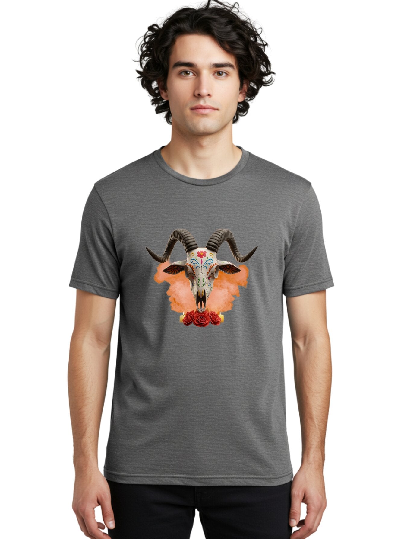 Sugar-Skull-Goat Men'S Graphic Tee, 100% Cotton, Comfortable Casual Summer Wear, Machine Washable, Vintage Camera, Old Camera, Antique Camera, Black Camera, Classic Photography, Photography Equipment, Nostalgic Device, Film Camera, Camera Art Baq082 18