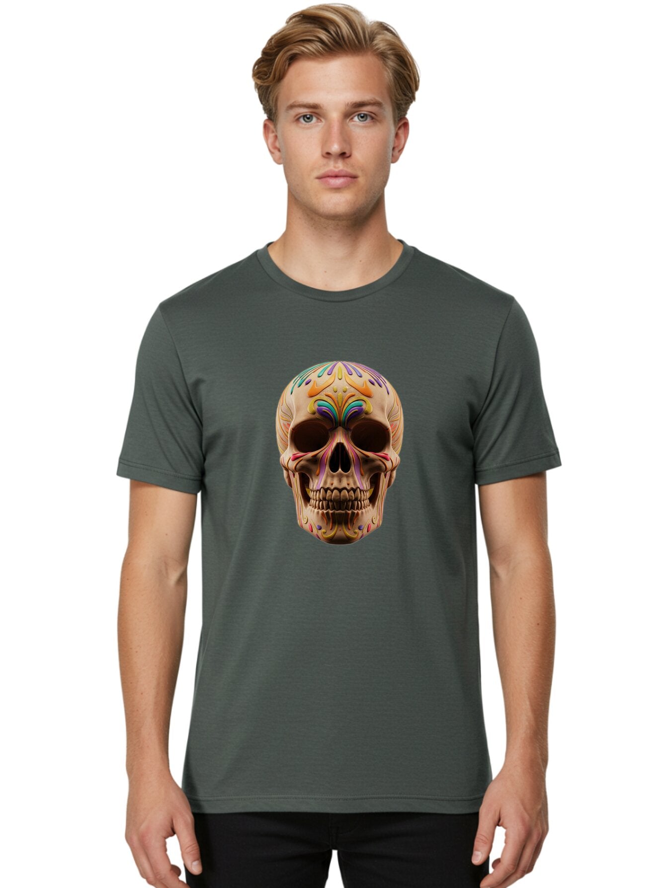 Sugar-Skull Men'S Graphic Tee, 100% Cotton, Comfortable Casual Summer Wear, Machine Washable, Vintage Camera, Old Camera, Antique Camera, Black Camera, Classic Photography, Photography Equipment, Nostalgic Device, Film Camera, Camera Art Baq083 28