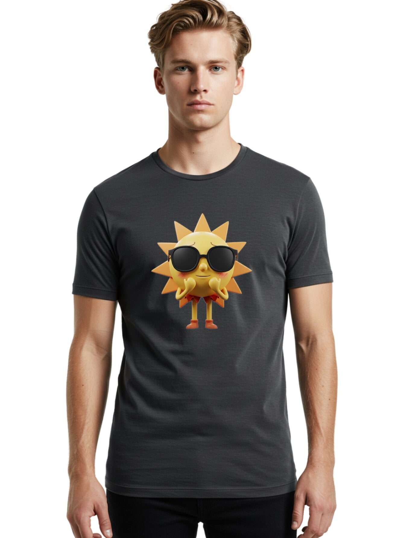 Sun-Wearing-Sunglasses Men'S Graphic Tee, 100% Cotton, Comfortable Casual Summer Wear, Machine Washable, Vintage Camera, Old Camera, Antique Camera, Black Camera, Classic Photography, Photography Equipment, Nostalgic Device, Film Camera, Baq087 29