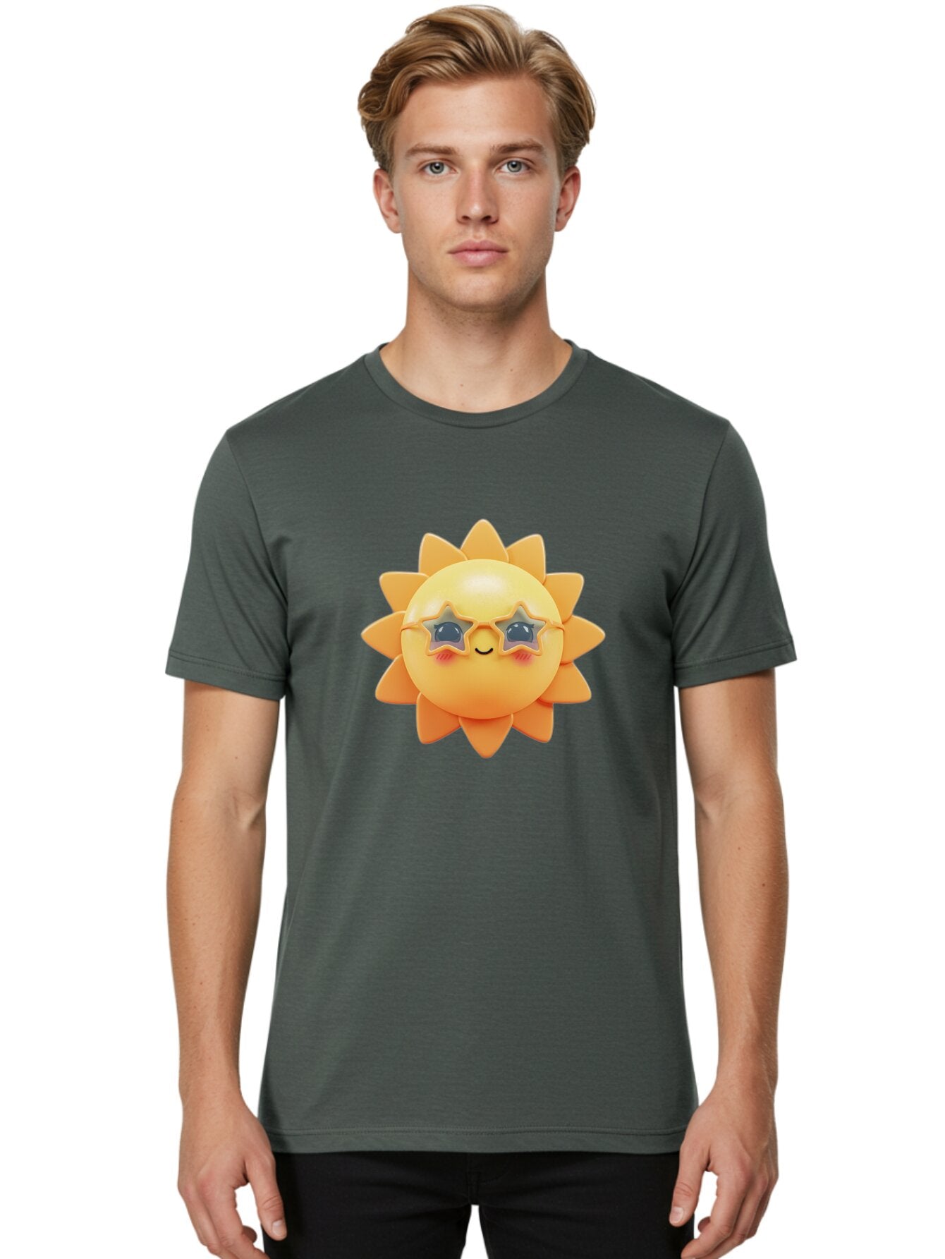 Sun-With-Sunglasses-1 Men'S Graphic Tee, 100% Cotton, Comfortable Casual Summer Wear, Machine Washable, Vintage Camera, Old Camera, Antique Camera, Black Camera, Classic Photography, Photography Equipment, Nostalgic Device, Film Camera, Baq088 24