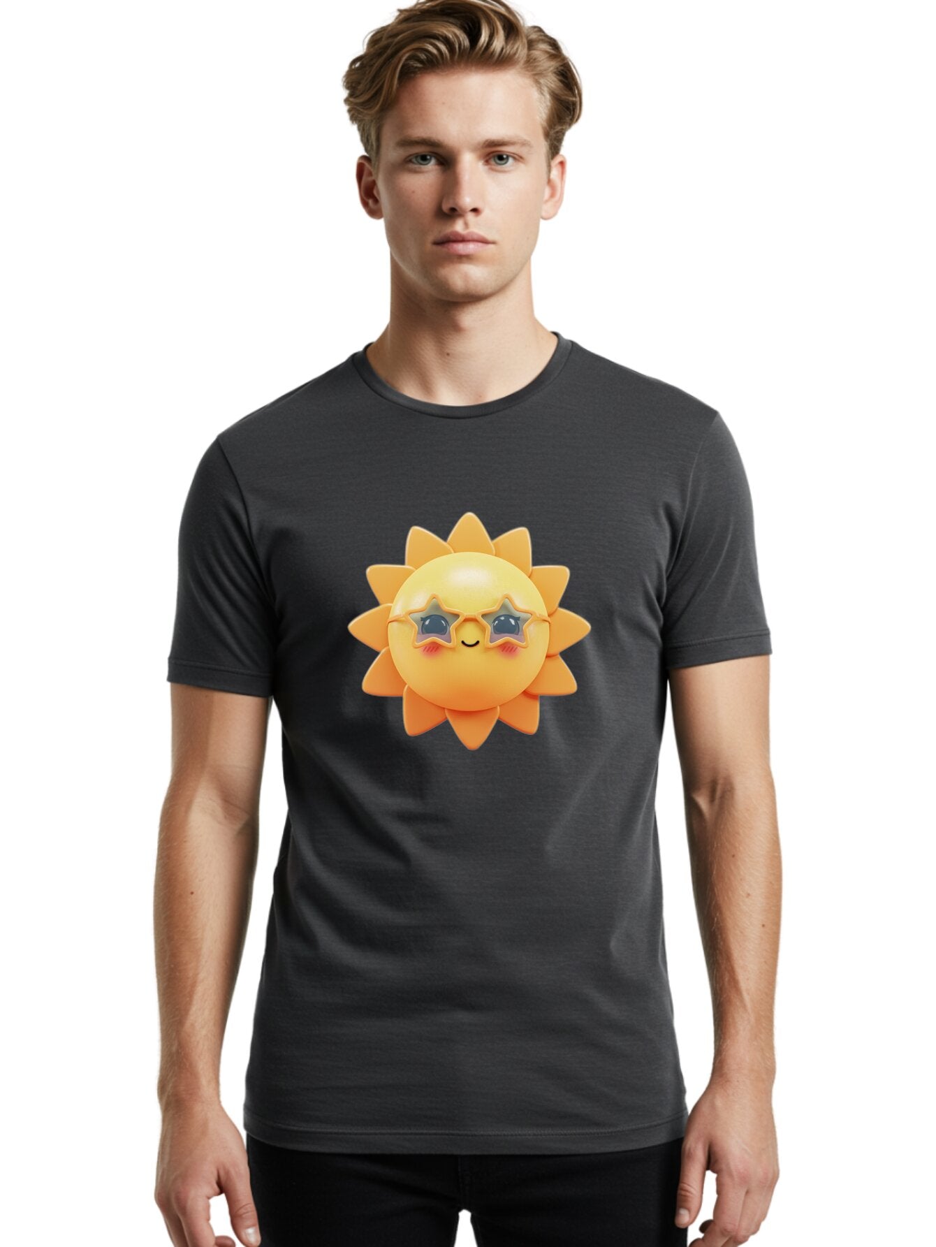 Sun-With-Sunglasses-1 Men'S Graphic Tee, 100% Cotton, Comfortable Casual Summer Wear, Machine Washable, Vintage Camera, Old Camera, Antique Camera, Black Camera, Classic Photography, Photography Equipment, Nostalgic Device, Film Camera, Baq088 26