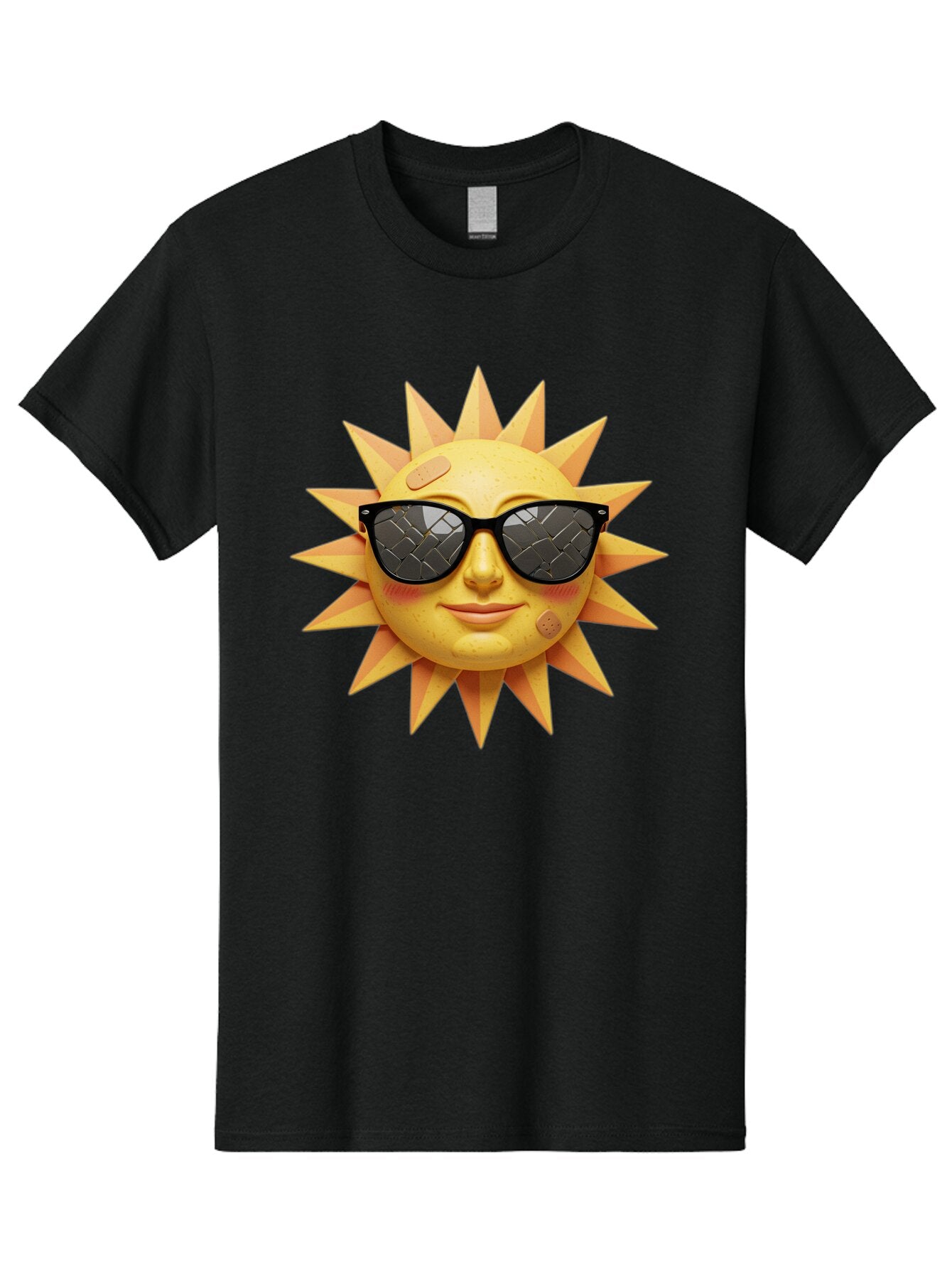 Sun-With-Sunglasses-4 Men'S Graphic Tee, 100% Cotton, Comfortable Casual Summer Wear, Machine Washable, Vintage Camera, Old Camera, Antique Camera, Black Camera, Classic Photography, Photography Equipment, Nostalgic Device, Film Camera, Baq091 1