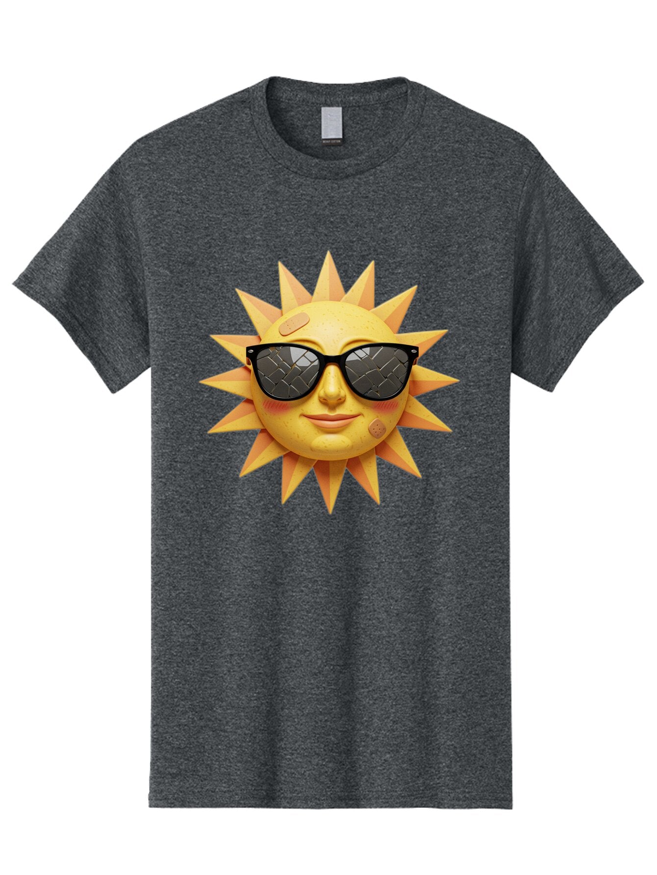 Sun-With-Sunglasses-4 Men'S Graphic Tee, 100% Cotton, Comfortable Casual Summer Wear, Machine Washable, Vintage Camera, Old Camera, Antique Camera, Black Camera, Classic Photography, Photography Equipment, Nostalgic Device, Film Camera, Baq091 15