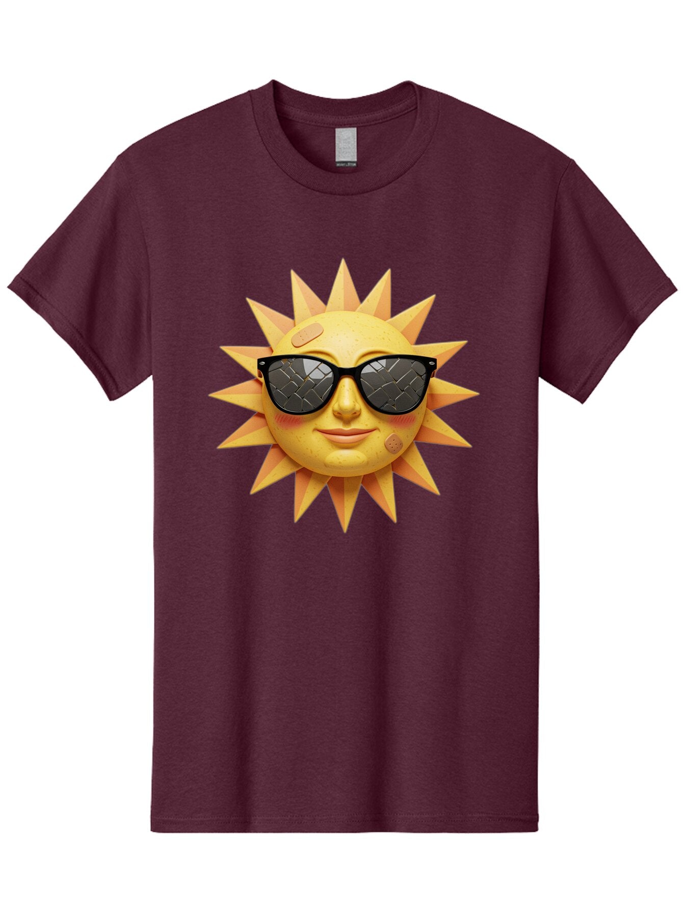 Sun-With-Sunglasses-4 Men'S Graphic Tee, 100% Cotton, Comfortable Casual Summer Wear, Machine Washable, Vintage Camera, Old Camera, Antique Camera, Black Camera, Classic Photography, Photography Equipment, Nostalgic Device, Film Camera, Baq091 7