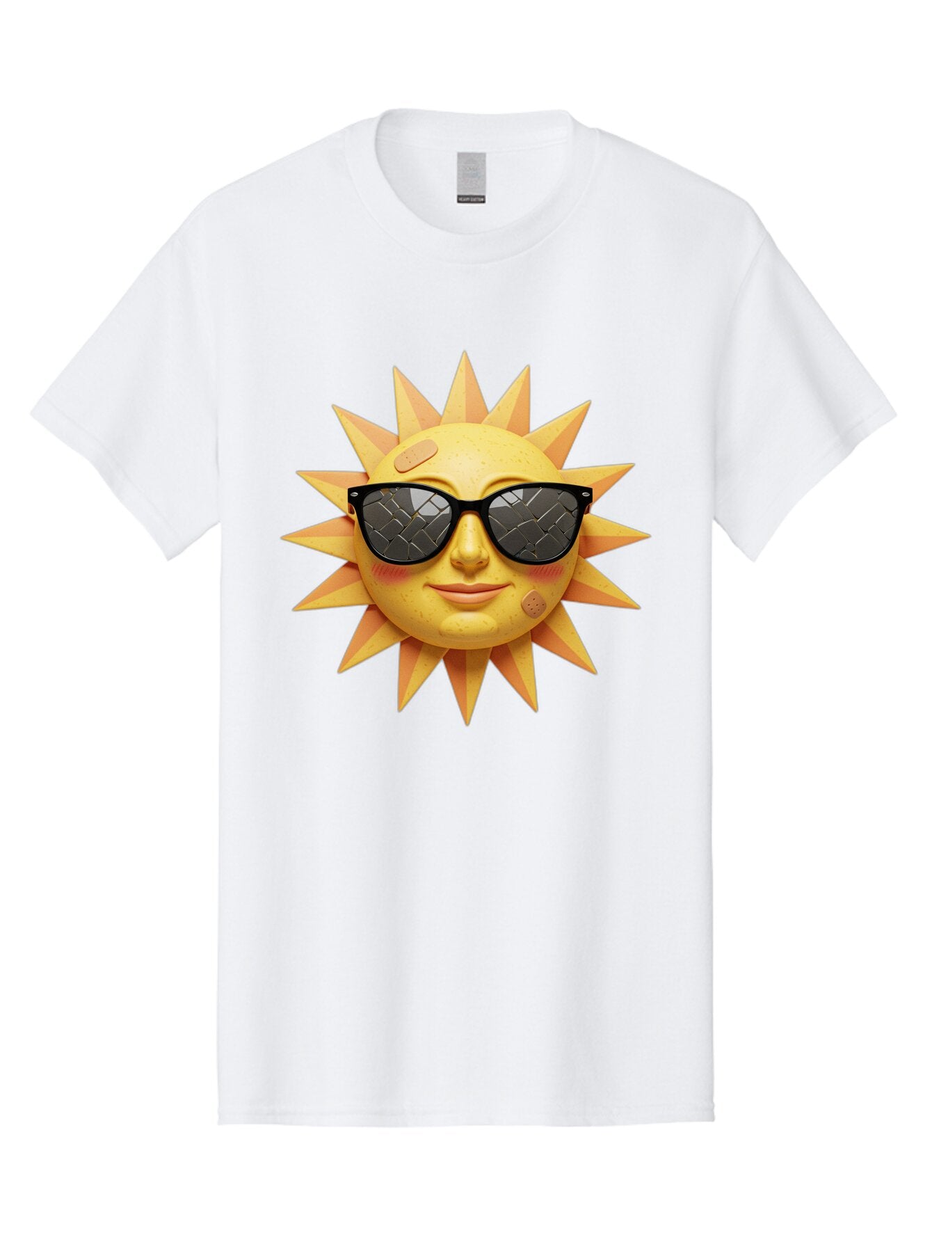 Sun-With-Sunglasses-4 Men'S Graphic Tee, 100% Cotton, Comfortable Casual Summer Wear, Machine Washable, Vintage Camera, Old Camera, Antique Camera, Black Camera, Classic Photography, Photography Equipment, Nostalgic Device, Film Camera, Baq091 4