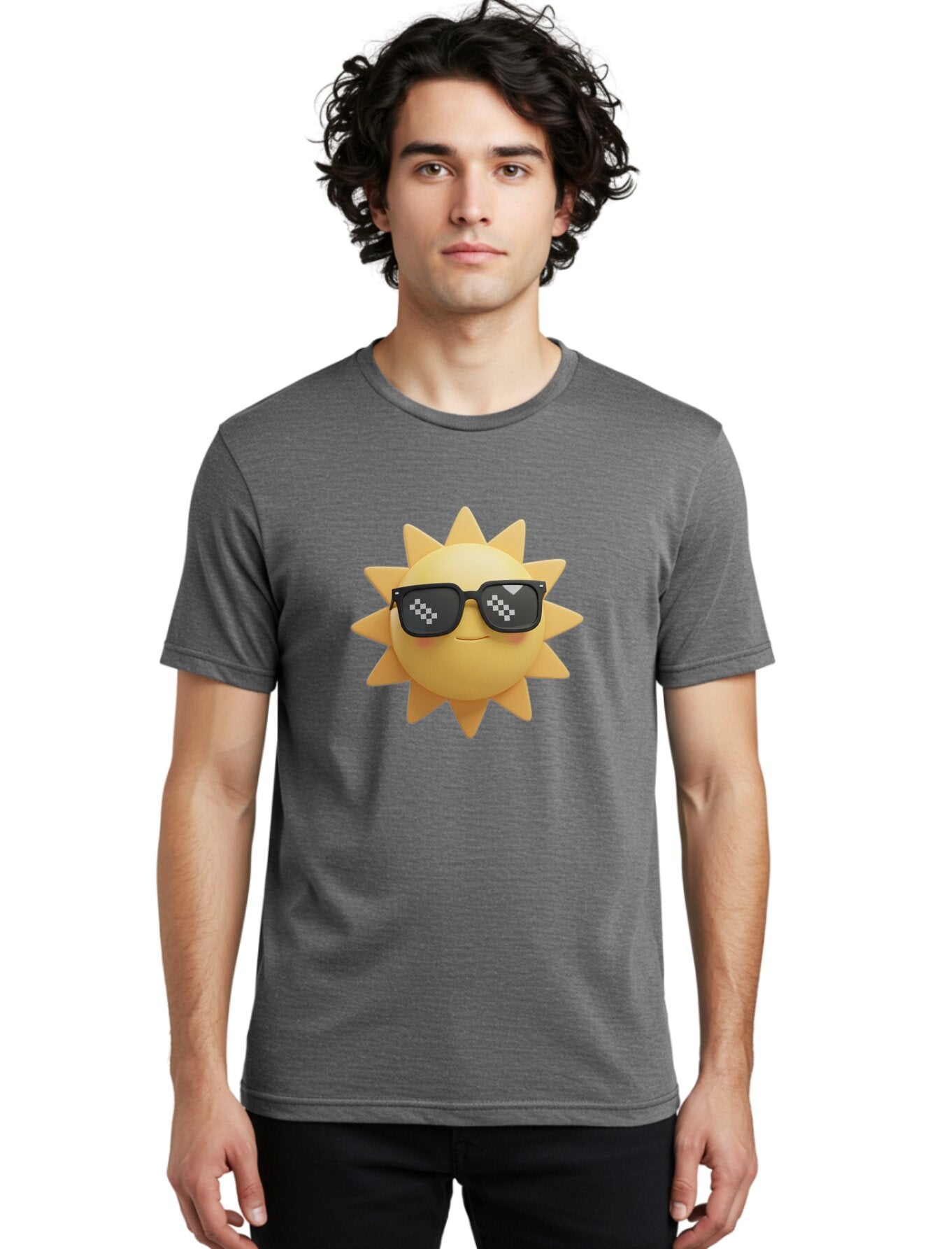 Sun-With-Sunglasses Men'S Graphic Tee, 100% Cotton, Comfortable Casual Summer Wear, Machine Washable, Vintage Camera, Old Camera, Antique Camera, Black Camera, Classic Photography, Photography Equipment, Nostalgic Device, Film Camera, Baq092 24