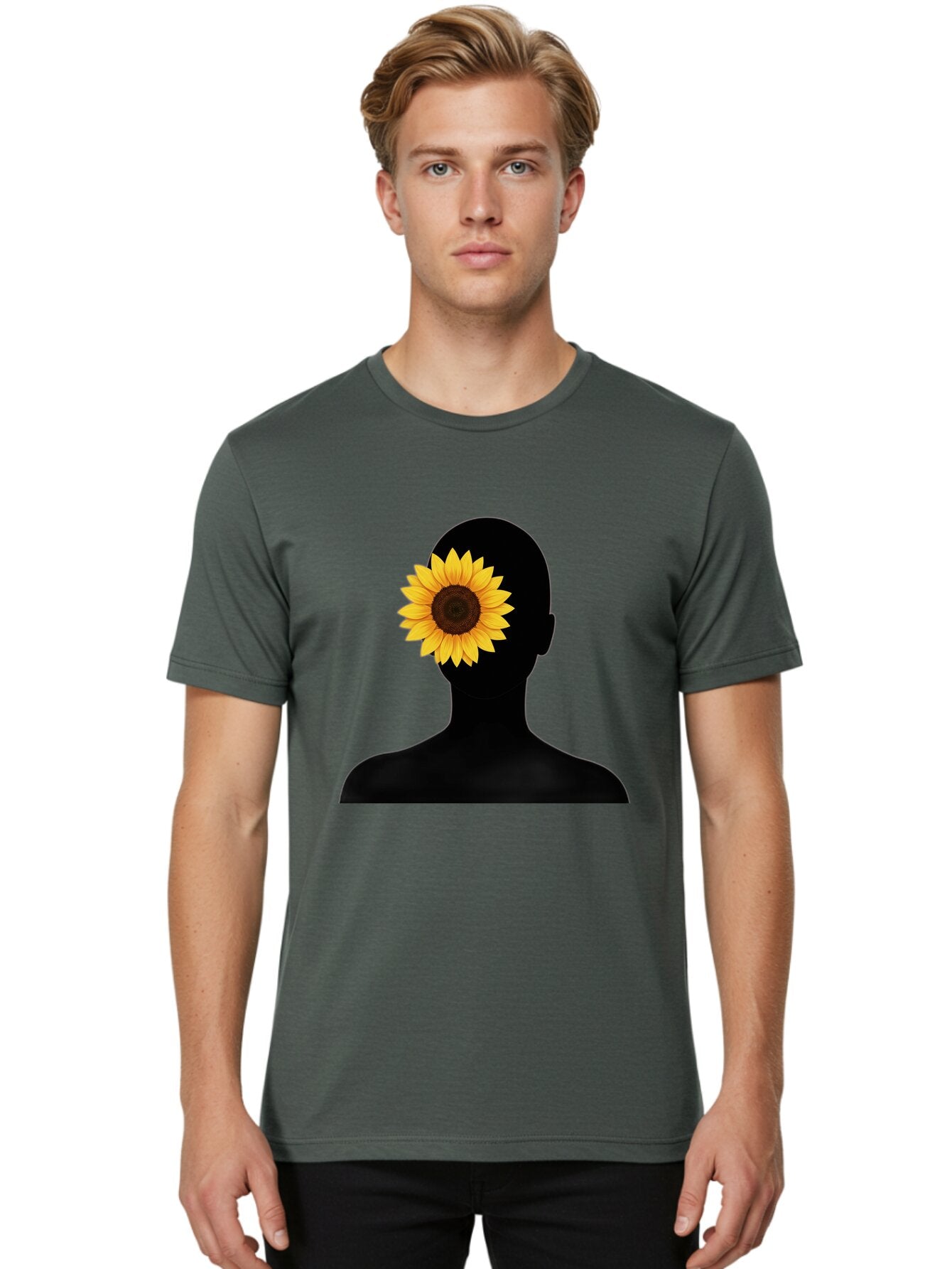 Sunflower-Head Men'S Graphic Tee, 100% Cotton, Comfortable Casual Summer Wear, Machine Washable, Vintage Camera, Old Camera, Antique Camera, Black Camera, Classic Photography, Photography Equipment, Nostalgic Device, Film Camera, Camera Art Baq093 20