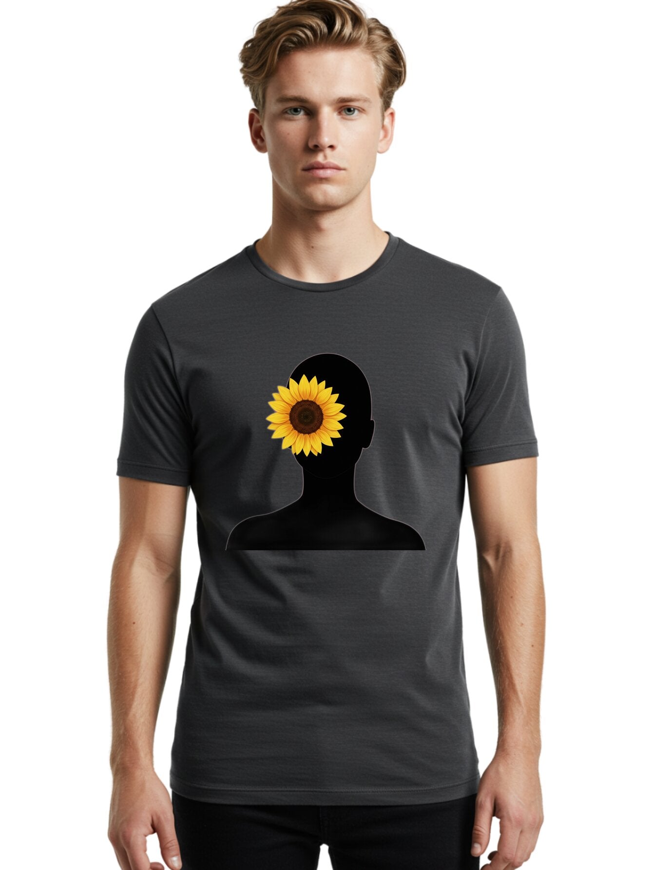Sunflower-Head Men'S Graphic Tee, 100% Cotton, Comfortable Casual Summer Wear, Machine Washable, Vintage Camera, Old Camera, Antique Camera, Black Camera, Classic Photography, Photography Equipment, Nostalgic Device, Film Camera, Camera Art Baq093 25
