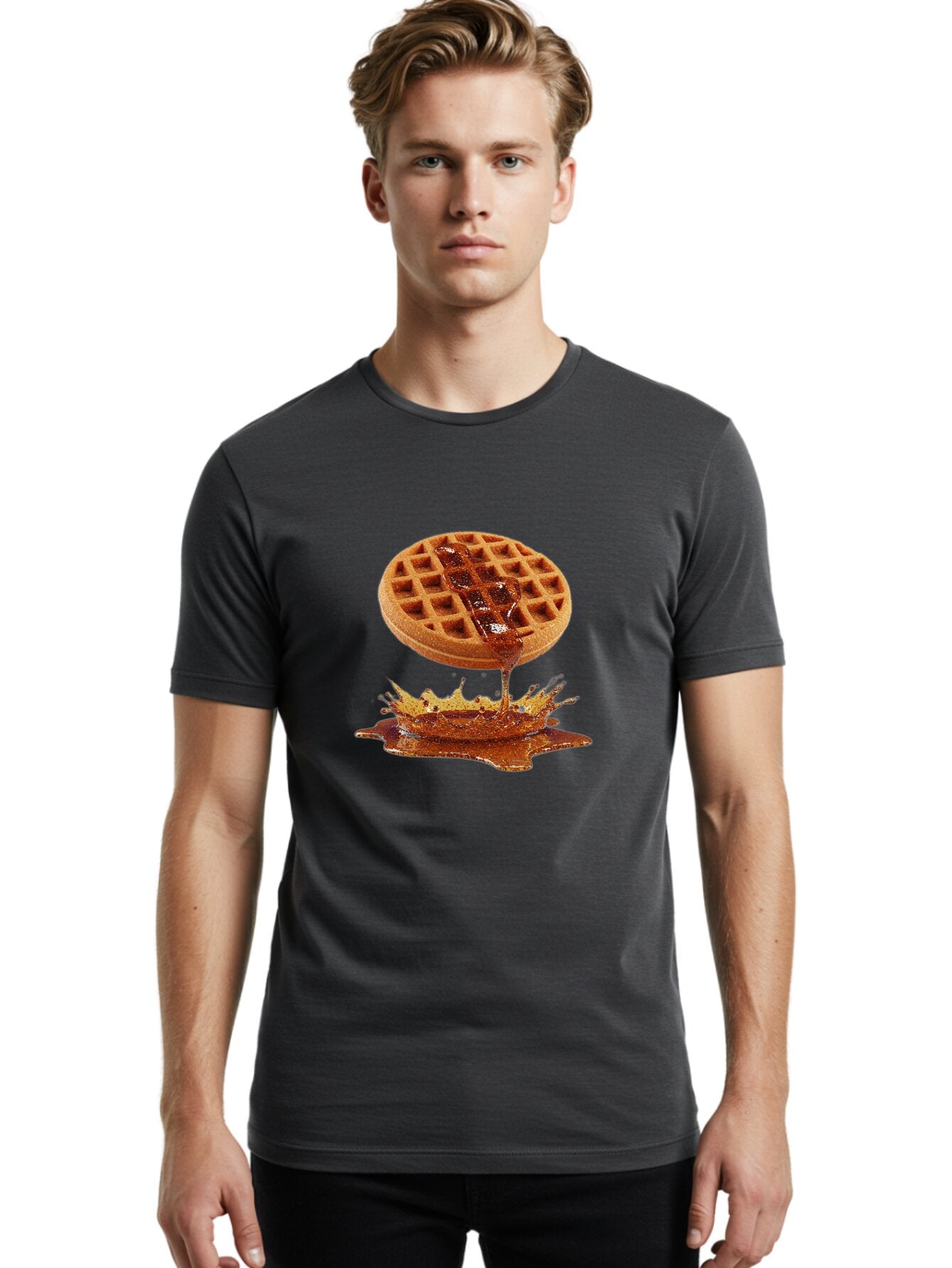 Syrup-On-Waffle Men'S Graphic Tee, 100% Cotton, Comfortable Casual Summer Wear, Machine Washable, Vintage Camera, Old Camera, Antique Camera, Black Camera, Classic Photography, Photography Equipment, Nostalgic Device, Film Camera, Camera Art Baq096 19
