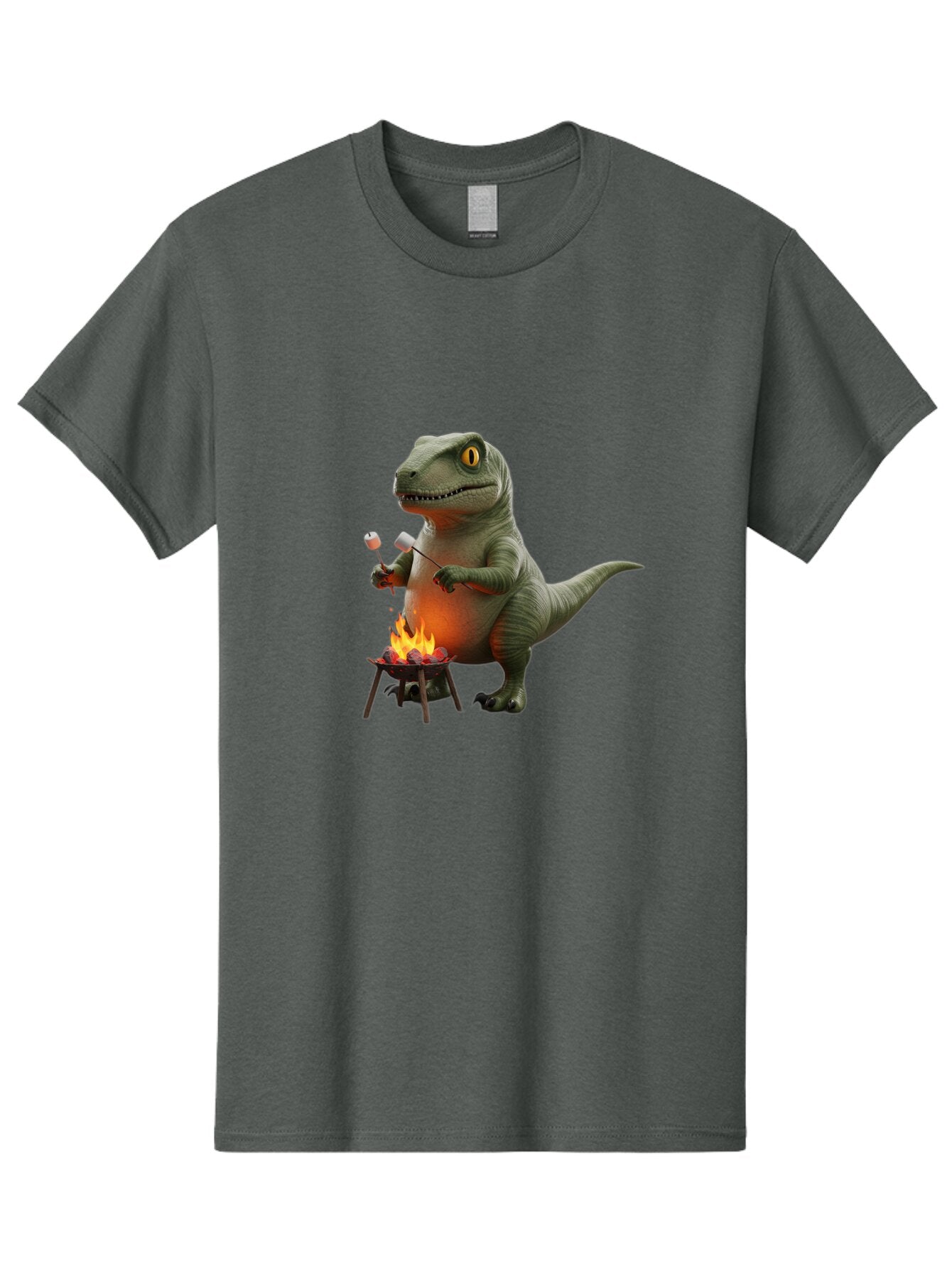 T-Rex-Roasting-Marshmallow Men'S Graphic Tee, 100% Cotton, Comfortable Casual Summer Wear, Machine Washable, Vintage Camera, Old Camera, Antique Camera, Black Camera, Classic Photography, Photography Equipment, Nostalgic Device, Film Camera, Baq097 12