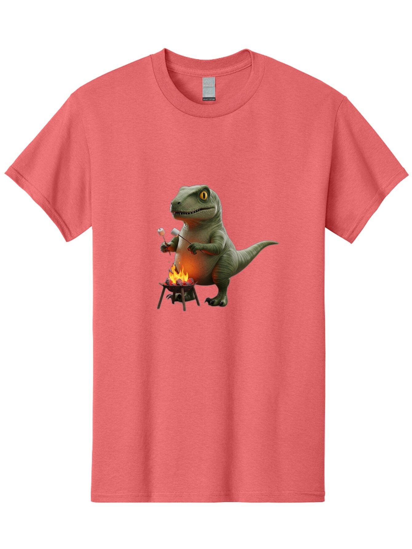 T-Rex-Roasting-Marshmallow Men'S Graphic Tee, 100% Cotton, Comfortable Casual Summer Wear, Machine Washable, Vintage Camera, Old Camera, Antique Camera, Black Camera, Classic Photography, Photography Equipment, Nostalgic Device, Film Camera, Baq097 8