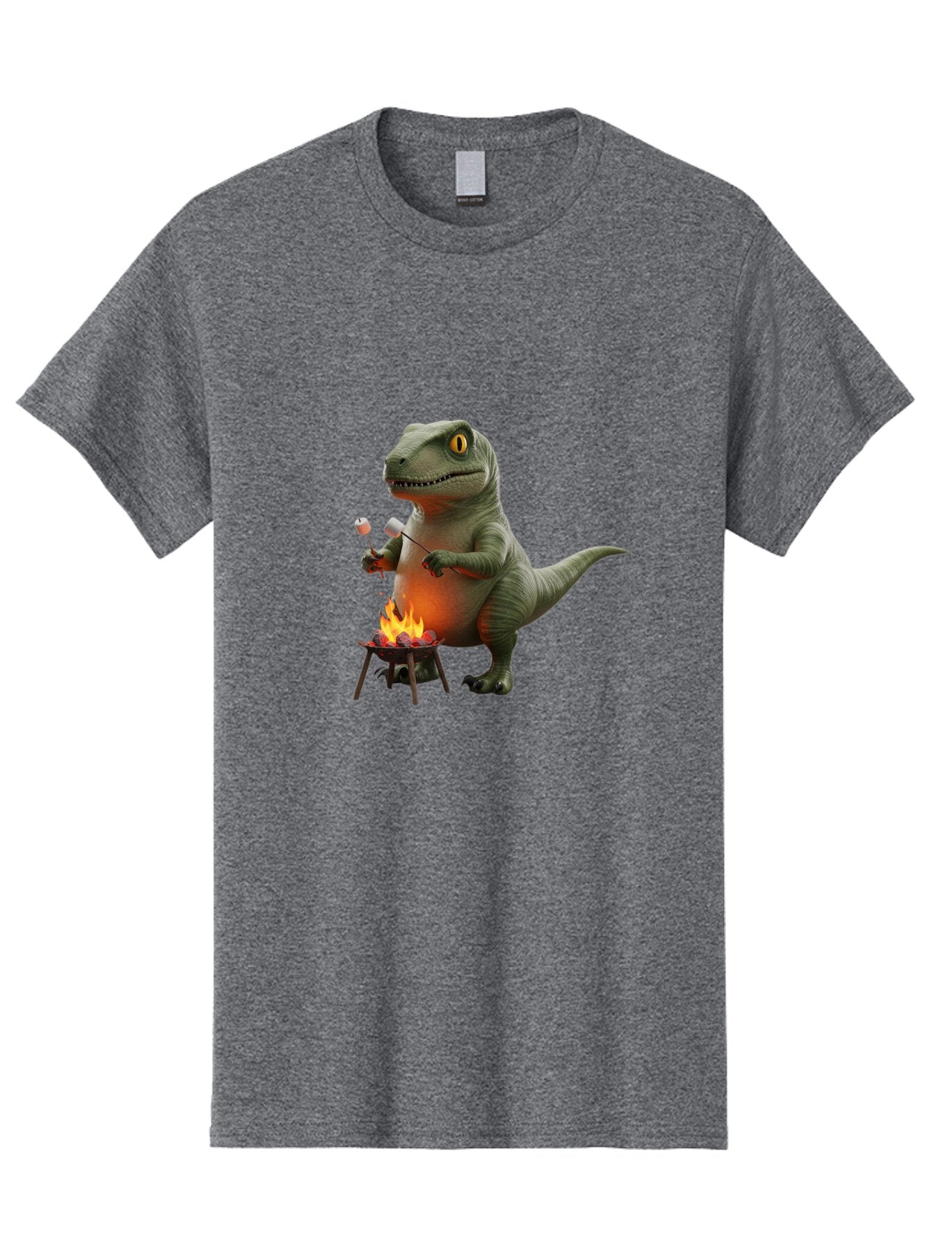 T-Rex-Roasting-Marshmallow Men'S Graphic Tee, 100% Cotton, Comfortable Casual Summer Wear, Machine Washable, Vintage Camera, Old Camera, Antique Camera, Black Camera, Classic Photography, Photography Equipment, Nostalgic Device, Film Camera, Baq097 1