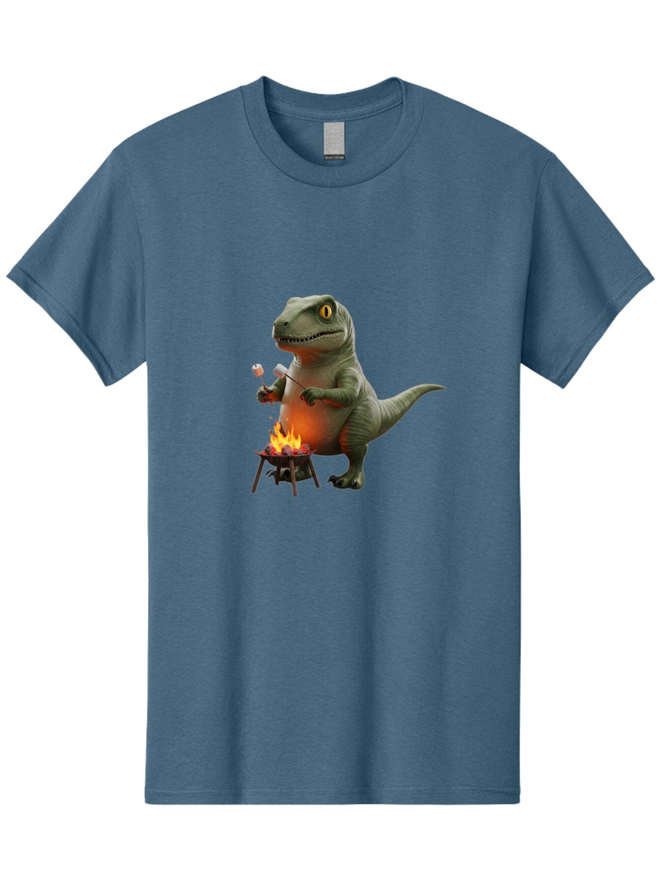 T-Rex-Roasting-Marshmallow Men'S Graphic Tee, 100% Cotton, Comfortable Casual Summer Wear, Machine Washable, Vintage Camera, Old Camera, Antique Camera, Black Camera, Classic Photography, Photography Equipment, Nostalgic Device, Film Camera, Baq097 2