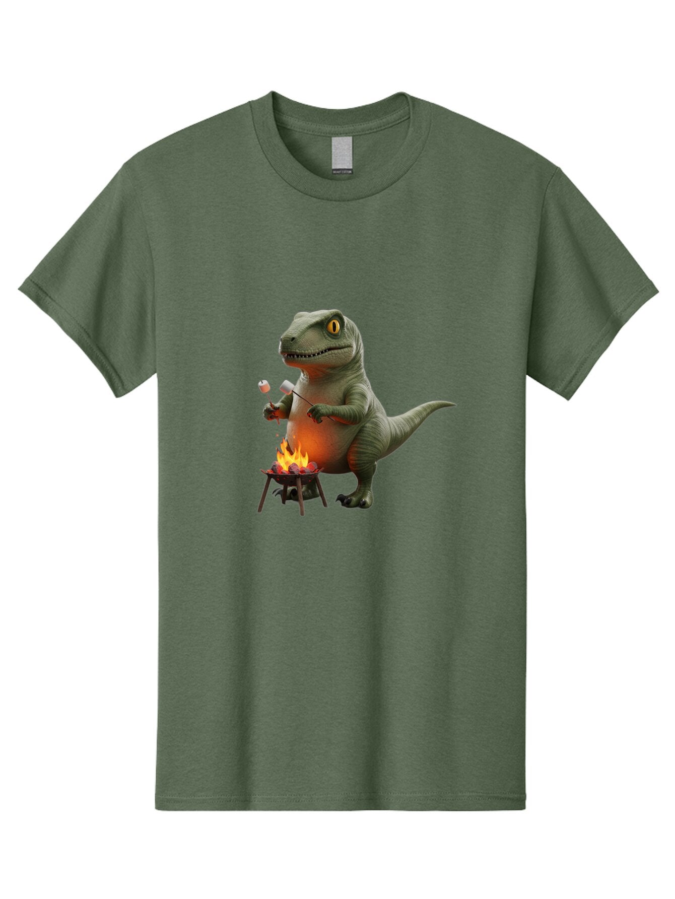 T-Rex-Roasting-Marshmallow Men'S Graphic Tee, 100% Cotton, Comfortable Casual Summer Wear, Machine Washable, Vintage Camera, Old Camera, Antique Camera, Black Camera, Classic Photography, Photography Equipment, Nostalgic Device, Film Camera, Baq097 10