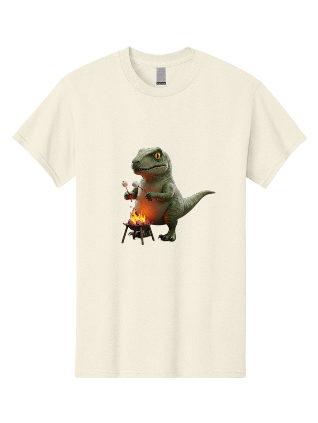 T-Rex-Roasting-Marshmallow Men'S Graphic Tee, 100% Cotton, Comfortable Casual Summer Wear, Machine Washable, Vintage Camera, Old Camera, Antique Camera, Black Camera, Classic Photography, Photography Equipment, Nostalgic Device, Film Camera, Baq097 15