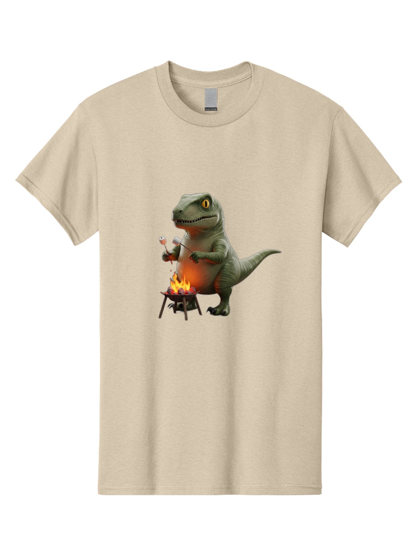 T-Rex-Roasting-Marshmallow Men'S Graphic Tee, 100% Cotton, Comfortable Casual Summer Wear, Machine Washable, Vintage Camera, Old Camera, Antique Camera, Black Camera, Classic Photography, Photography Equipment, Nostalgic Device, Film Camera, Baq097 7