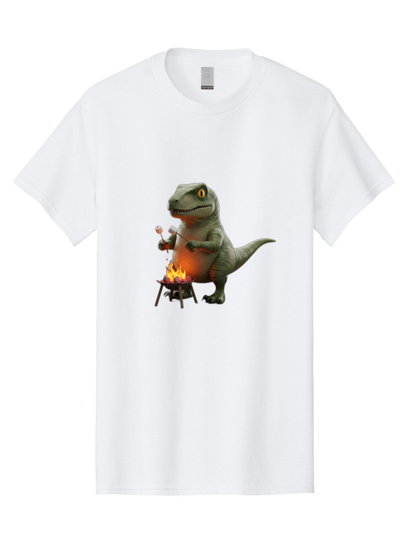 T-Rex-Roasting-Marshmallow Men'S Graphic Tee, 100% Cotton, Comfortable Casual Summer Wear, Machine Washable, Vintage Camera, Old Camera, Antique Camera, Black Camera, Classic Photography, Photography Equipment, Nostalgic Device, Film Camera, Baq097 9