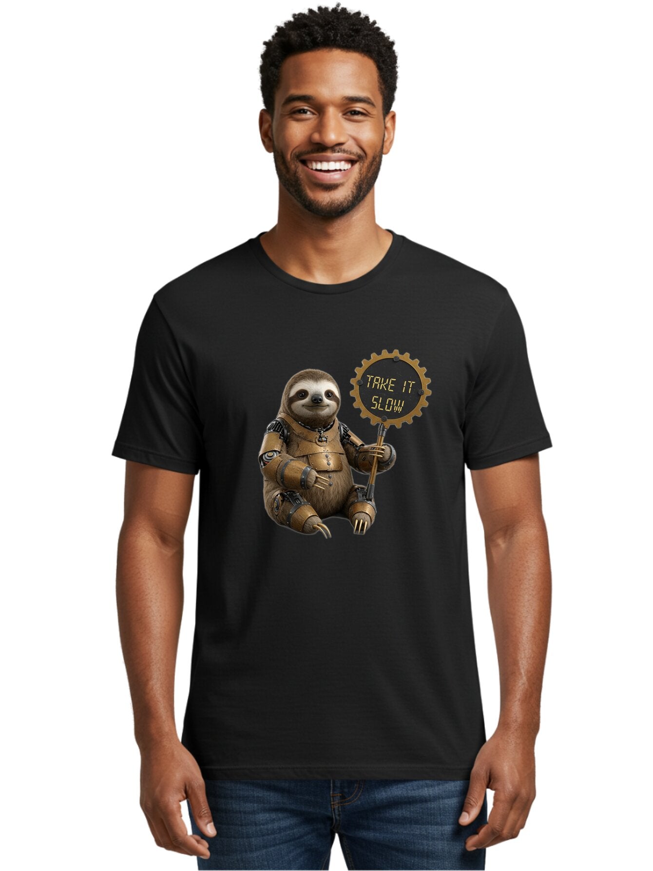 Take-It-Slow-1 Men'S Graphic Tee, 100% Cotton, Comfortable Casual Summer Wear, Machine Washable, Vintage Camera, Old Camera, Antique Camera, Black Camera, Classic Photography, Photography Equipment, Nostalgic Device, Film Camera, Camera Art Baq102 16