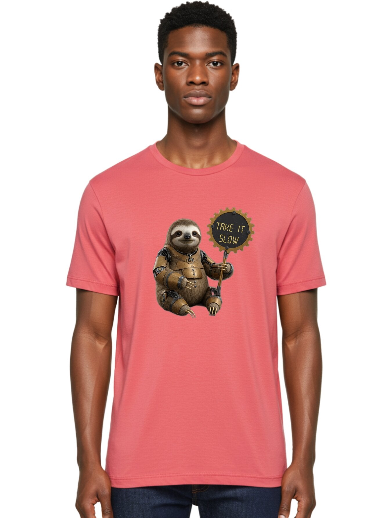 Take-It-Slow-1 Men'S Graphic Tee, 100% Cotton, Comfortable Casual Summer Wear, Machine Washable, Vintage Camera, Old Camera, Antique Camera, Black Camera, Classic Photography, Photography Equipment, Nostalgic Device, Film Camera, Camera Art Baq102 17
