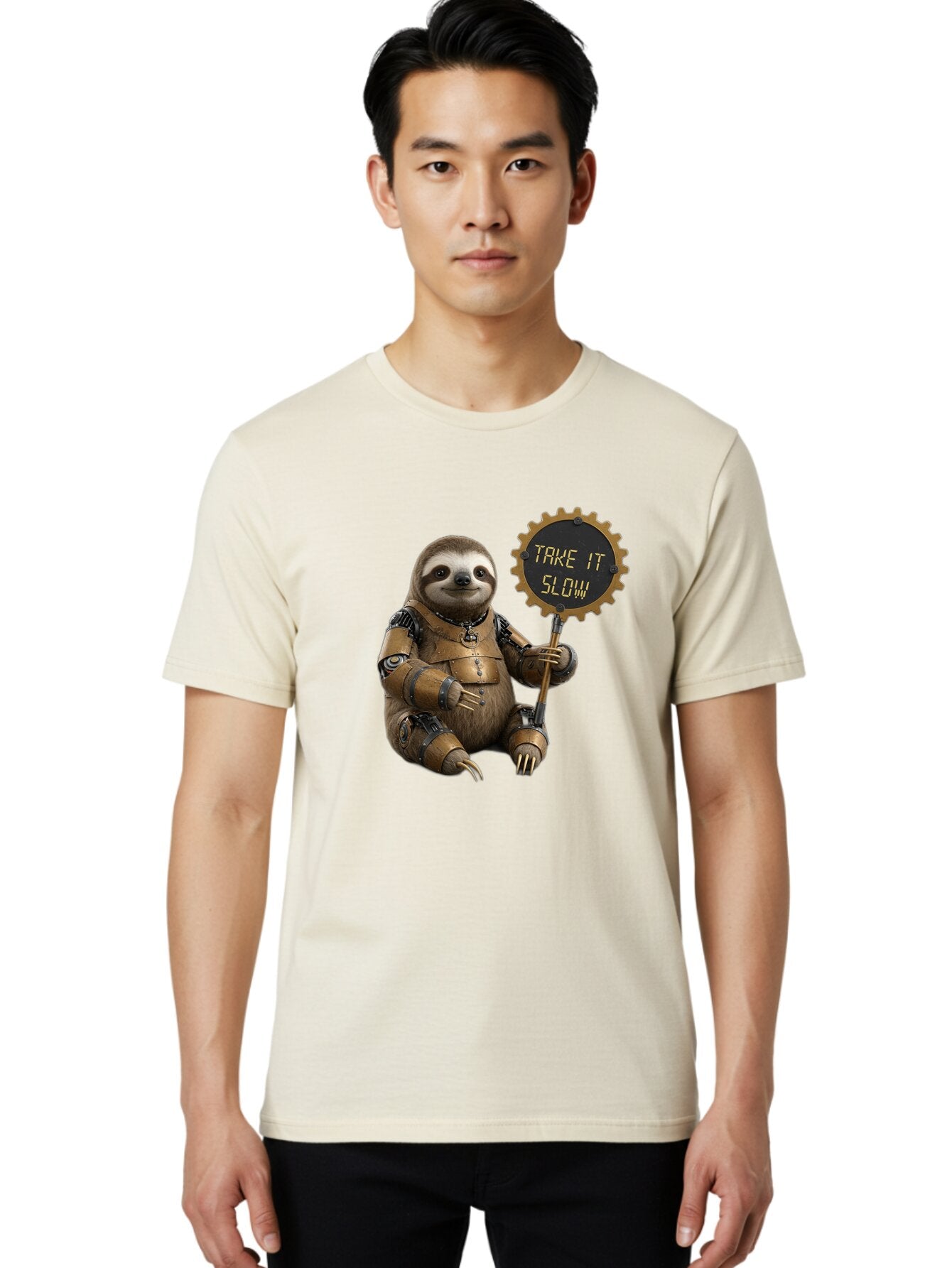 Take-It-Slow-1 Men'S Graphic Tee, 100% Cotton, Comfortable Casual Summer Wear, Machine Washable, Vintage Camera, Old Camera, Antique Camera, Black Camera, Classic Photography, Photography Equipment, Nostalgic Device, Film Camera, Camera Art Baq102 27