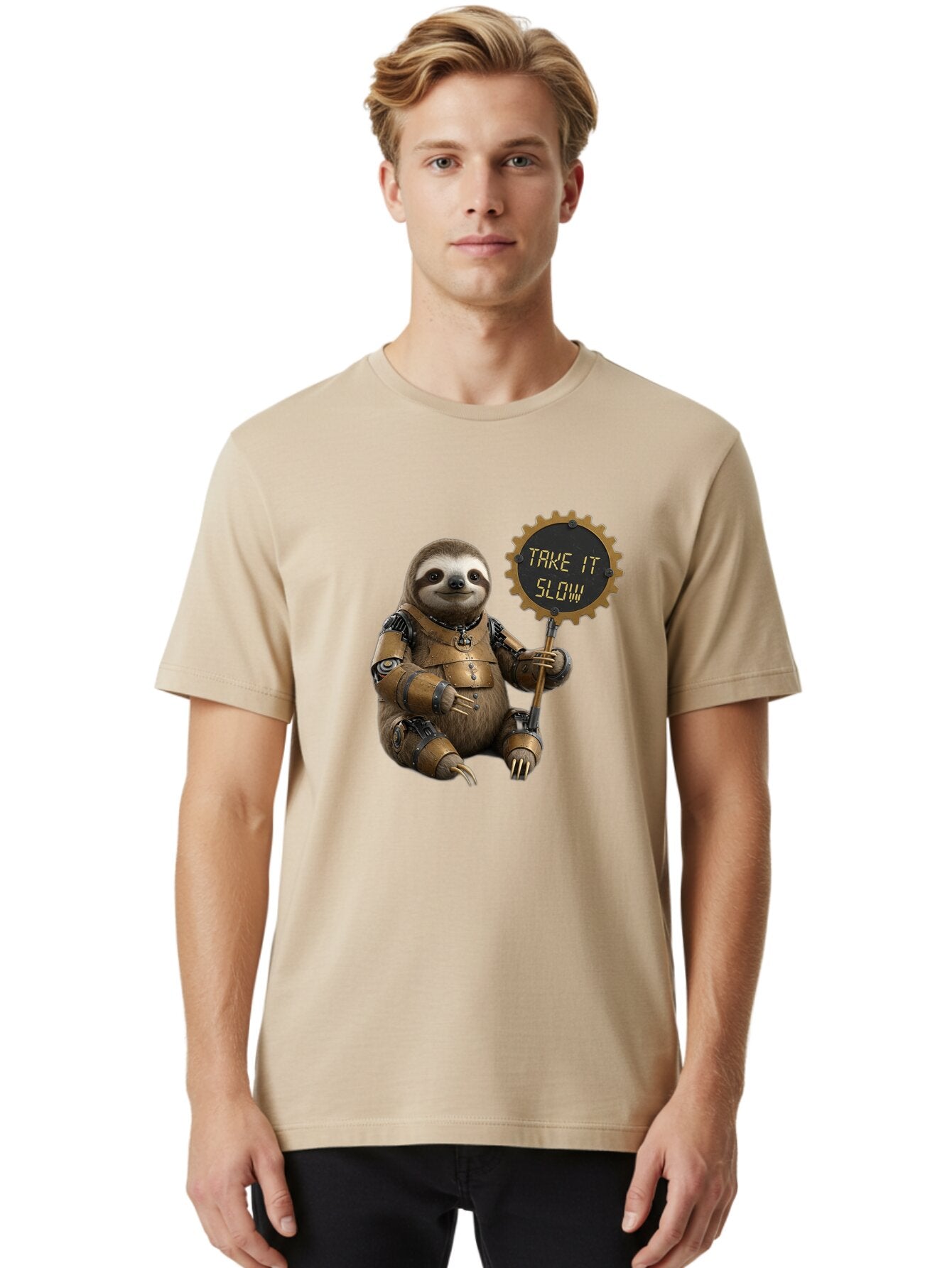 Take-It-Slow-1 Men'S Graphic Tee, 100% Cotton, Comfortable Casual Summer Wear, Machine Washable, Vintage Camera, Old Camera, Antique Camera, Black Camera, Classic Photography, Photography Equipment, Nostalgic Device, Film Camera, Camera Art Baq102 20